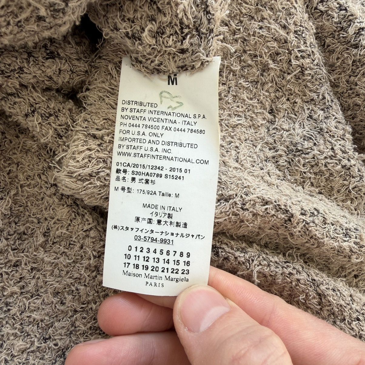Maison Margiela S/S 15 Longline Beige/Black ‘Boucle’ Sweater Size US M / EU 48-50 / 2 - 10 Thumbnail