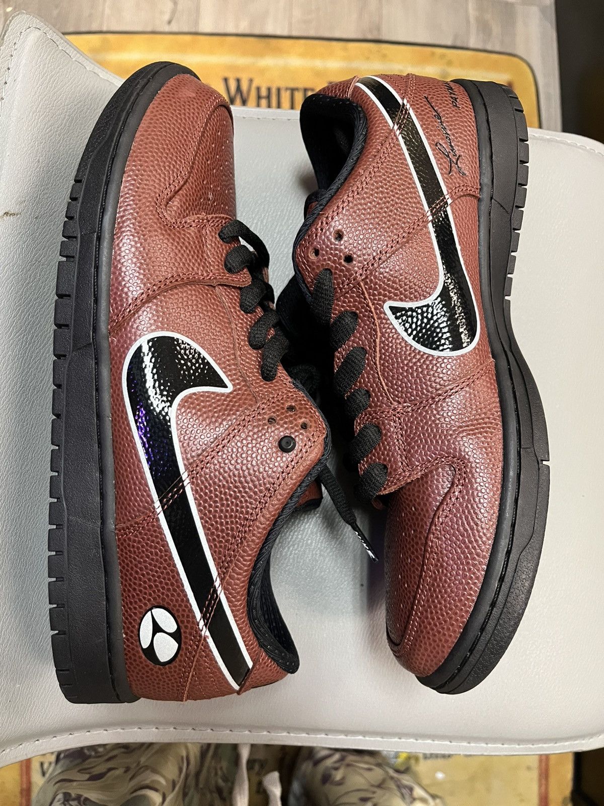 Nike SB Limosine Skateboards x Nike Dunk Low SB 'Football' Size US 10.5 / EU 43-44 - 6 Thumbnail