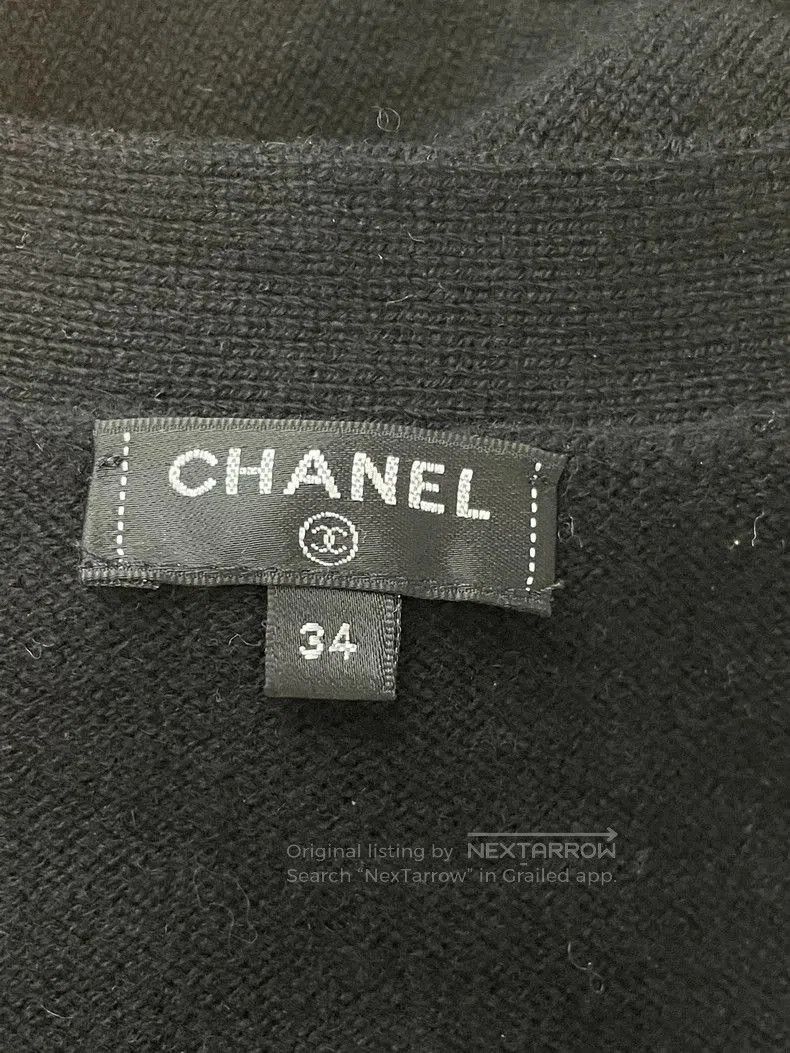 Chanel Chanel Black White Knit Cardigan. Size US M / EU 48-50 / 2 - 4 Thumbnail