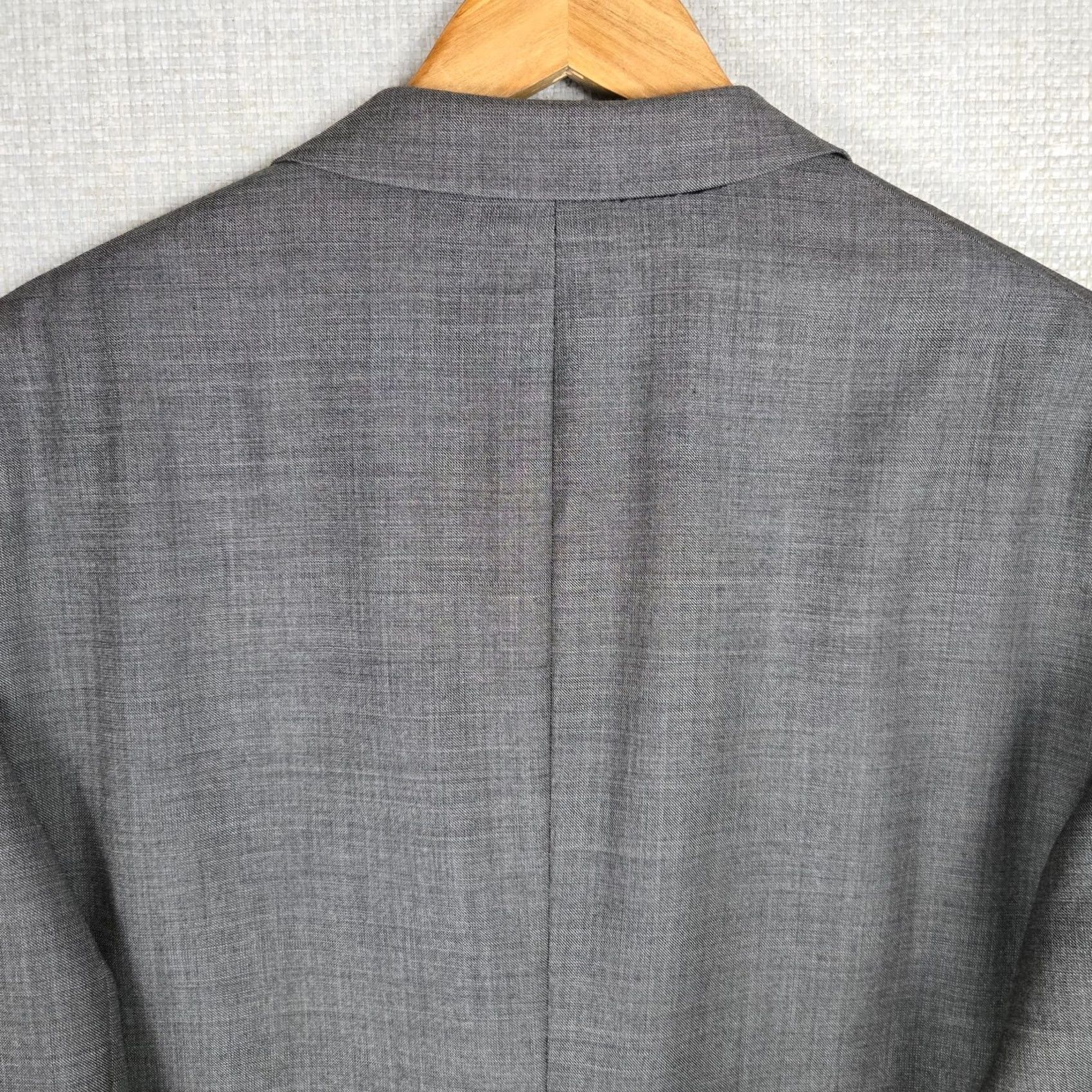 Theory Theory Mens Soft Wool/Silk Notch Lapel Double Vented Fully Lined Jacket Gray Size US XS / EU 42 / 0 - 4 Thumbnail