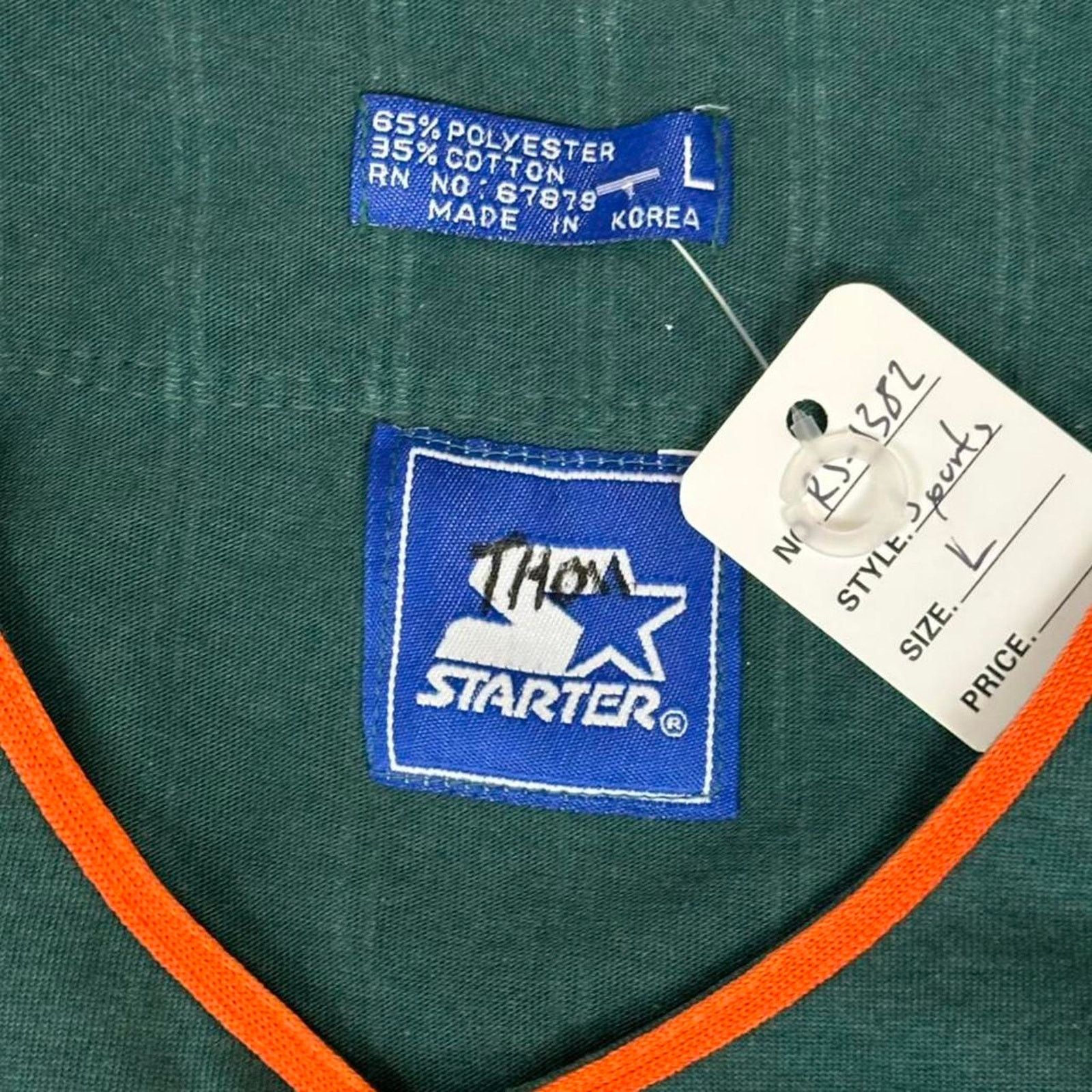 Starter Vintage 90s Starter Miami Hurricanes baseball jersey Size US L / EU 52-54 / 3 - 3 Thumbnail
