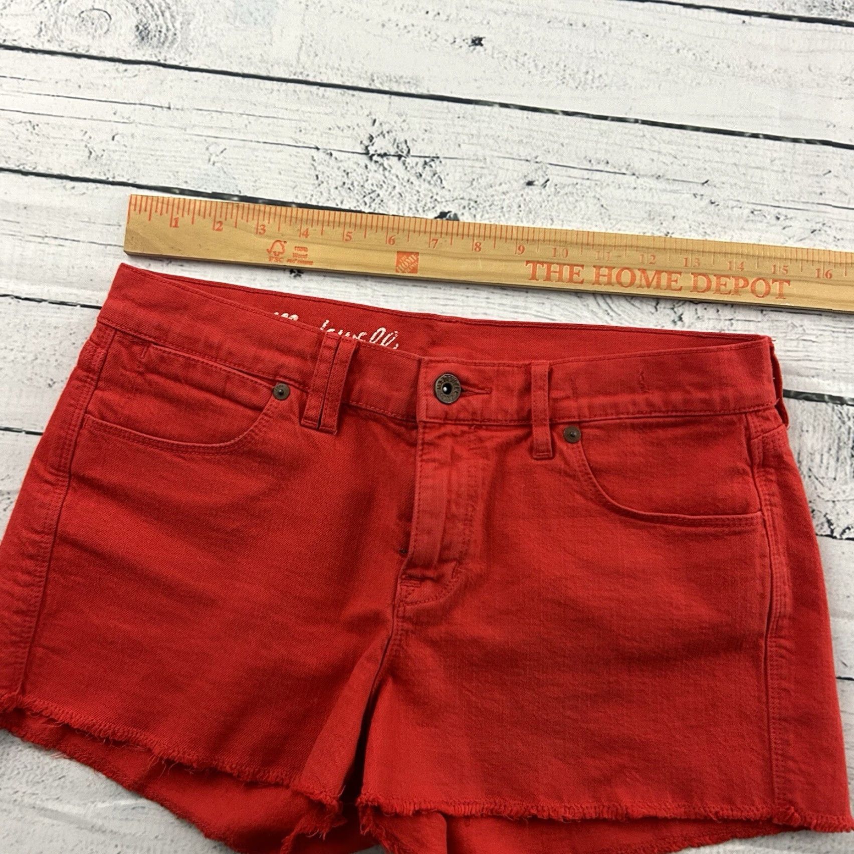Madewell Madewell Denim Shorts Women 27 Red Denim Shorts Women 27 Red Size 27" / US 4 / IT 40 - 4 Thumbnail