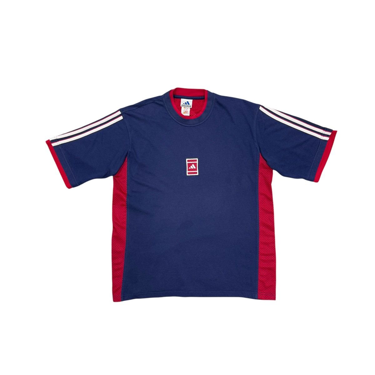 Adidas × Vintage Vintage Adidas Embroidered Box Logo T-Shirt Size L Size US L / EU 52-54 / 3 - 1 Thumbnail