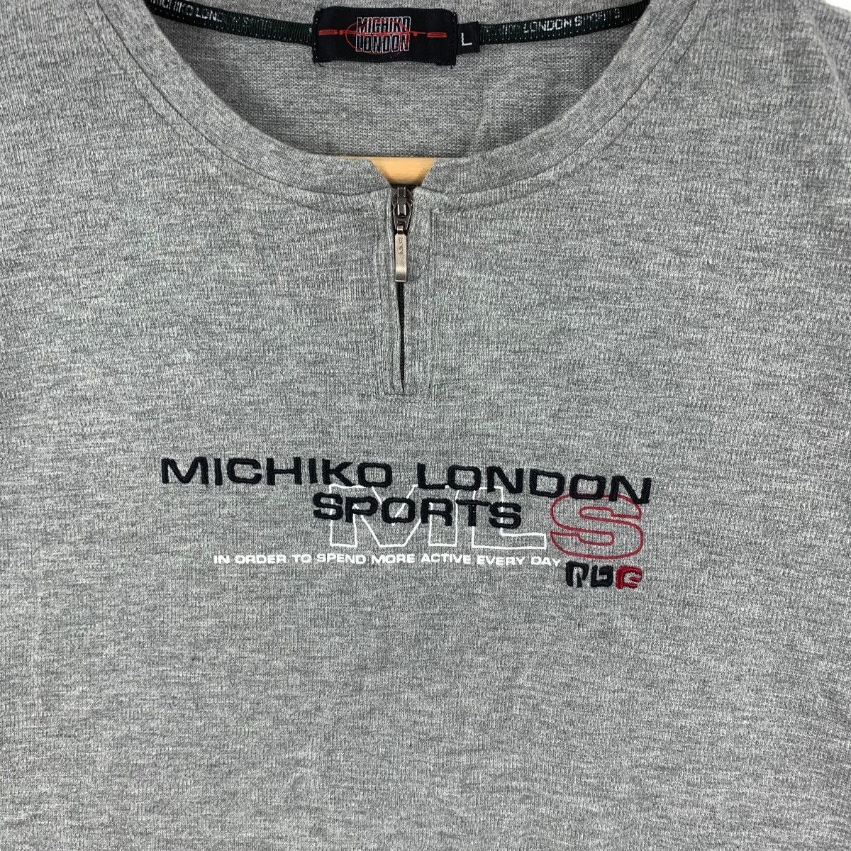Vintage Vintage MICHIKO LONDON SPORTS Embroidered Logo Tee Shirt Top Size L / US 10 / IT 46 - 5 Thumbnail