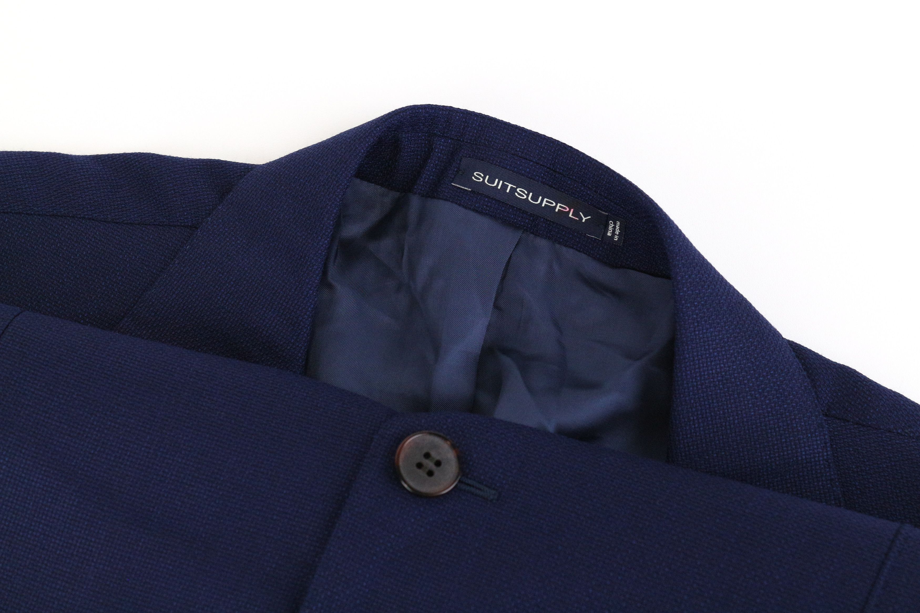 Suitsupply HAVANA UK48R Blue Wool Slim Blazer 61500 Size 48R - 3 Thumbnail