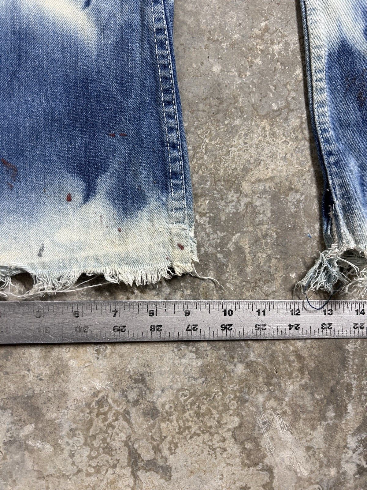 Other Vintage 60’s Flared High Jeans Boho Bleached Distressed Size 26" / US 2 / IT 38 - 12 Thumbnail