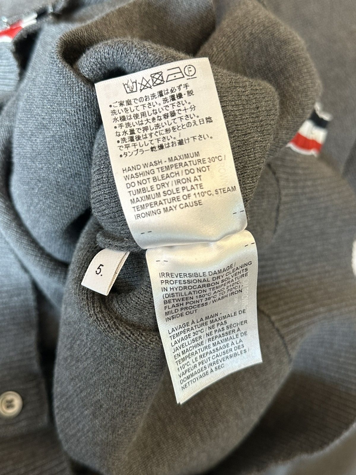 Thom Browne THOM BROWNE BUTTON UP SWEATER Size US L / EU 52-54 / 3 - 8 Thumbnail