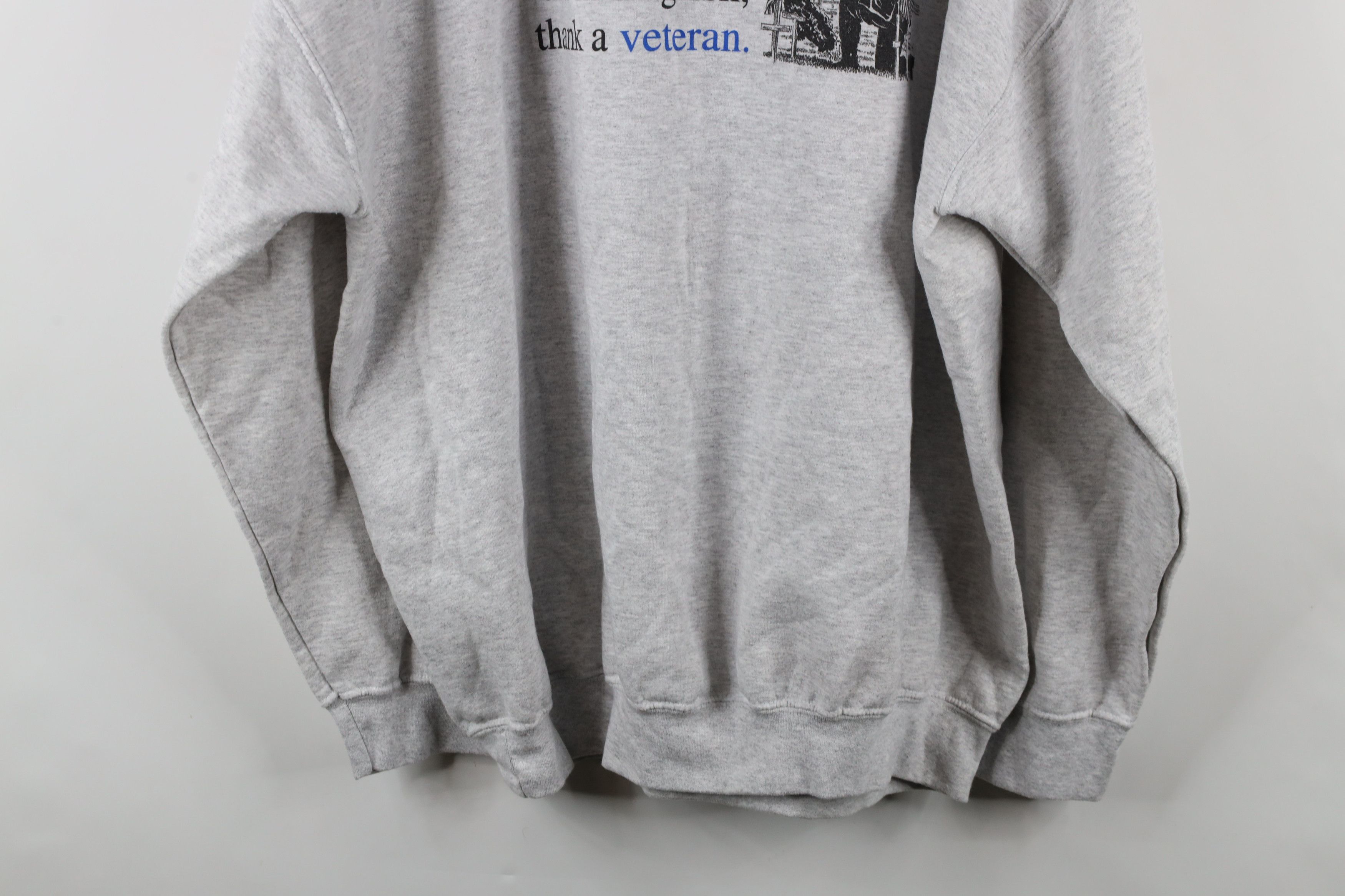 Vintage Vintage Military Flight Crewneck Sweatshirt Heather Gray Size US XXL / EU 58 / 5 - 10 Thumbnail