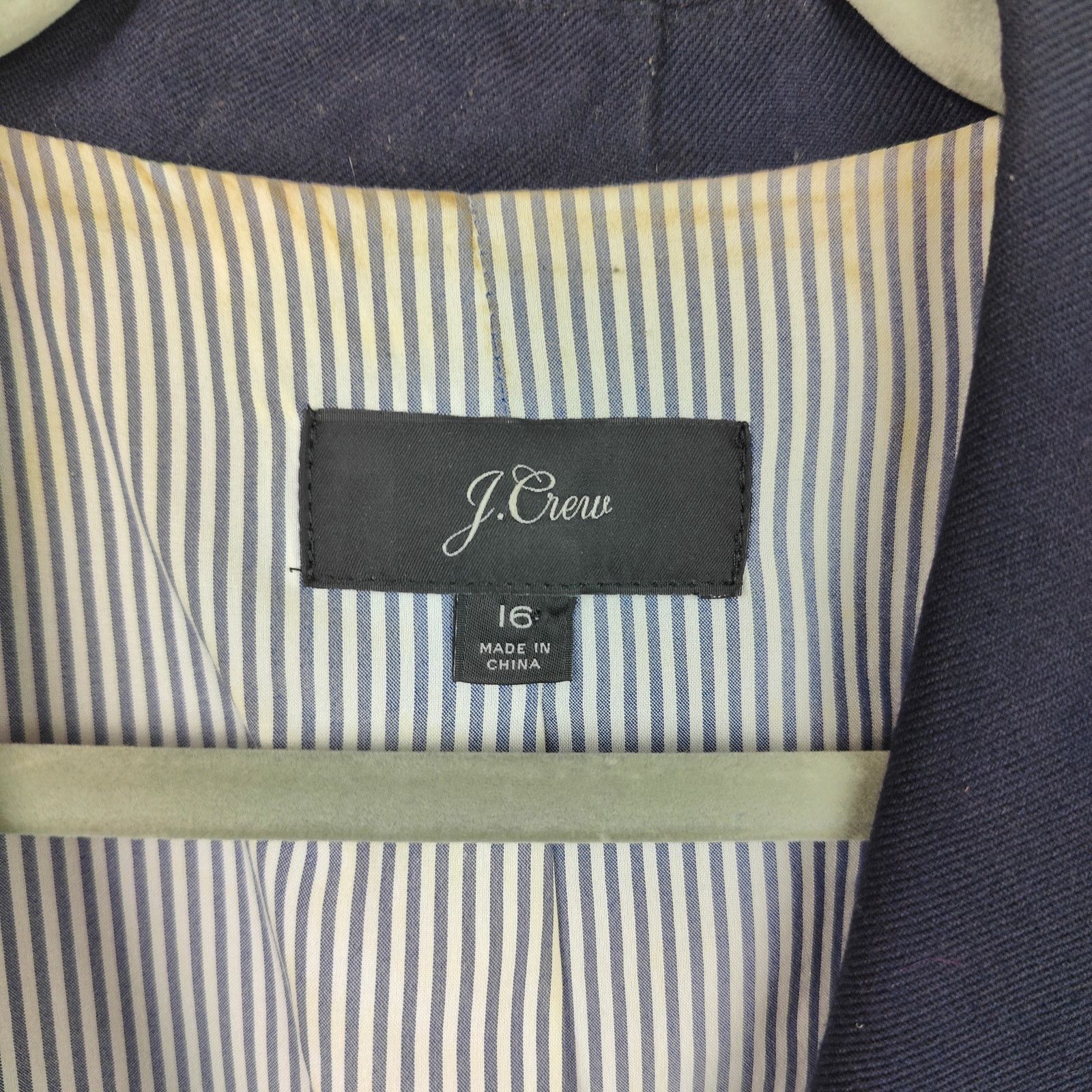 J.Crew J Crew Parke Wool Flannel Blazer Womens 16 Navy Blue Size XXL / US 16-18 / IT 52-54 - 5 Thumbnail