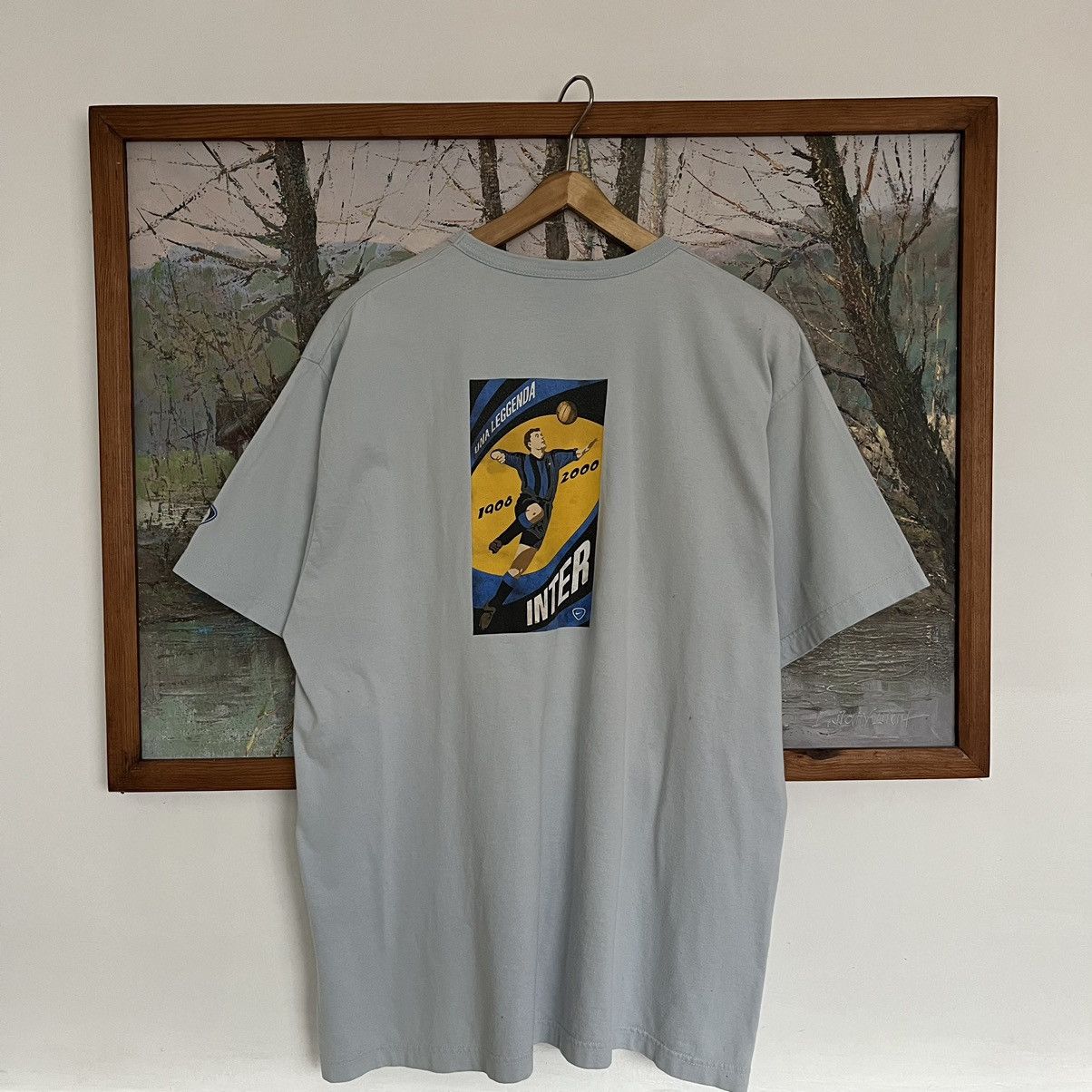Nike Vintage Inter Milan Blue Nike 2000Football t-shirt Size US XL / EU 56 / 4 - 1 Thumbnail