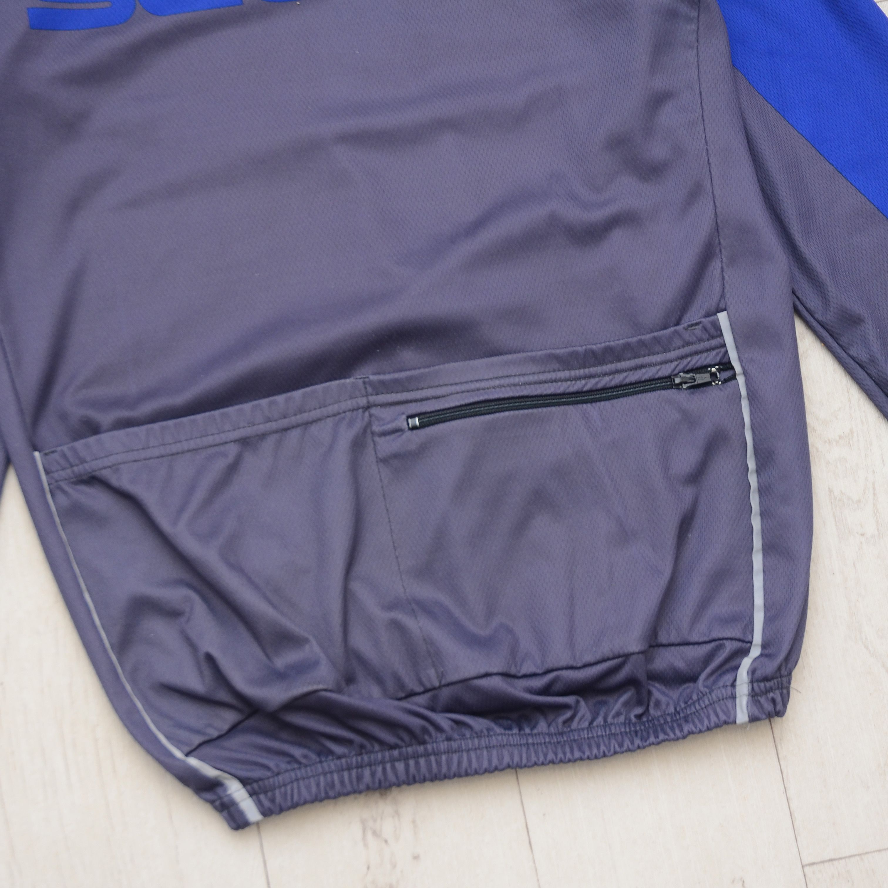 Bicycle × Schott SCOTT Cycling Jacket Men's M Blue Coolmax Vintage Jersey Size US M / EU 48-50 / 2 - 9 Thumbnail