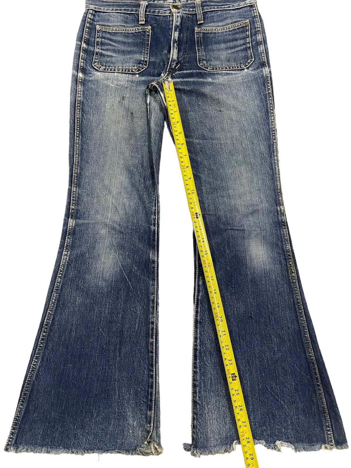 Big John Vintage 90s Big John Faded Wash Wide Leg Bell Bottom Flared Size US 32 / EU 48 - 12 Thumbnail