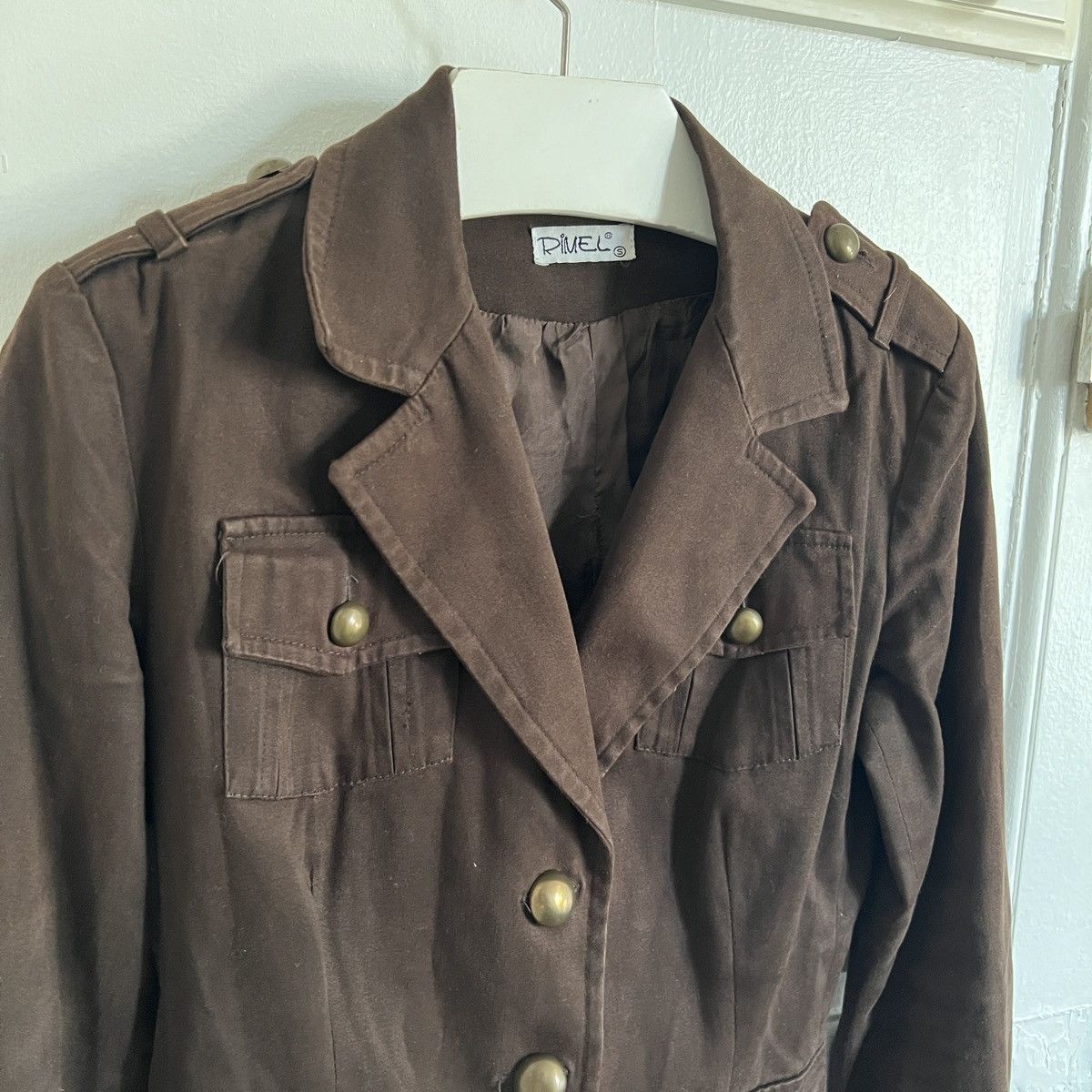 Y2K Brown Jacket Military like diesel d&g dolce jpg cdg