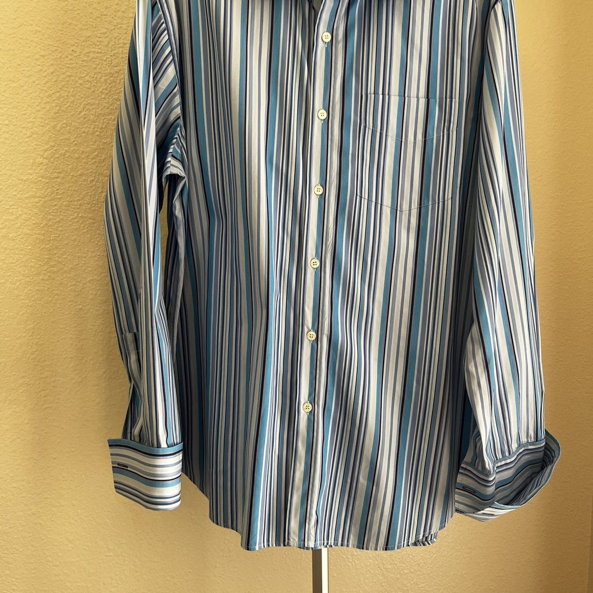 Paul Smith Paul Smith London Stripped French Cuff Button Up 17.5/44 Size US L / EU 52-54 / 3 - 3 Thumbnail