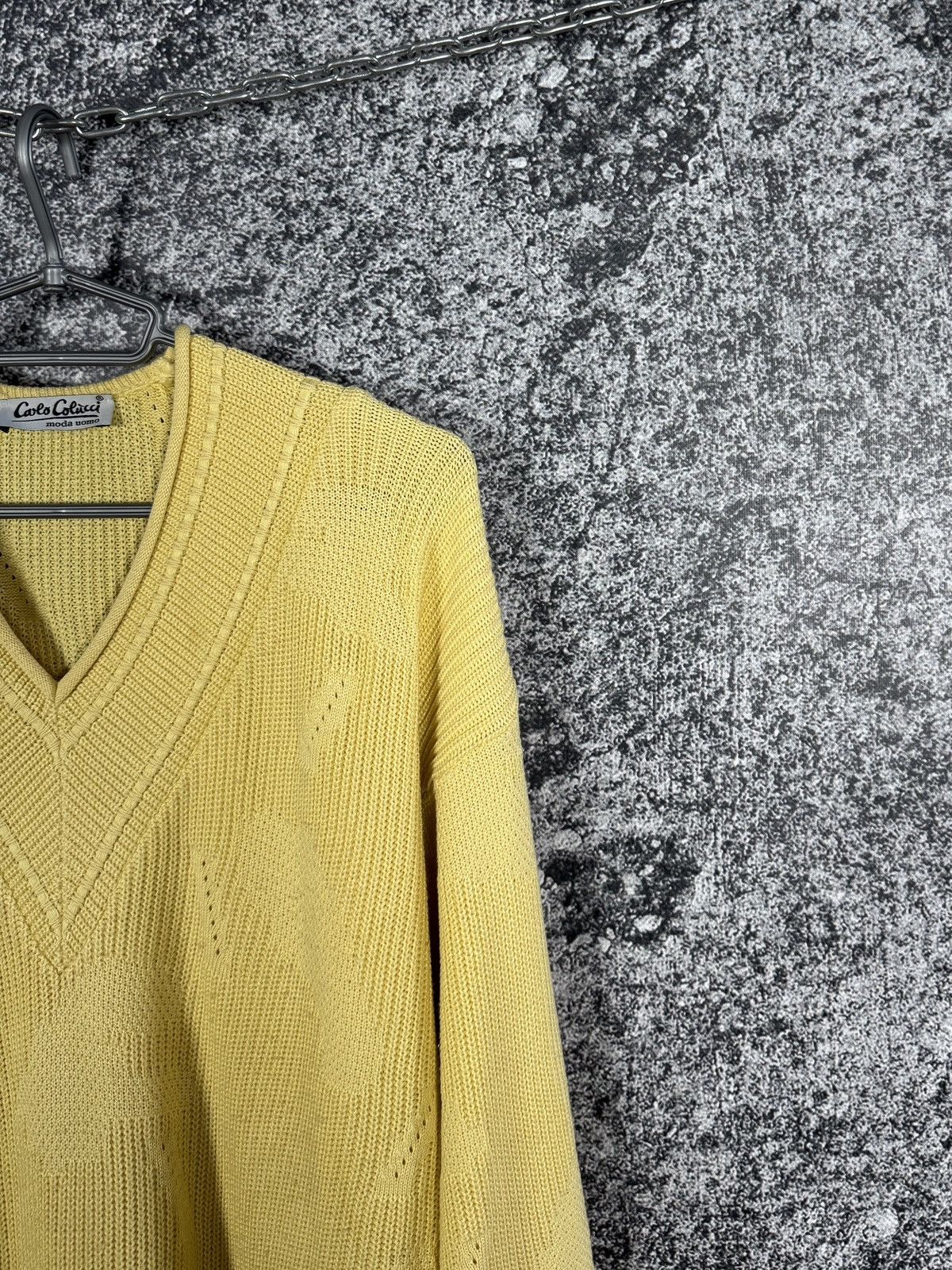 Carlo Colucci Carlo Colucci Moda Uomo V-Neck Vintage Wool Sweater Germany Size US XL / EU 56 / 4 - 2 Thumbnail