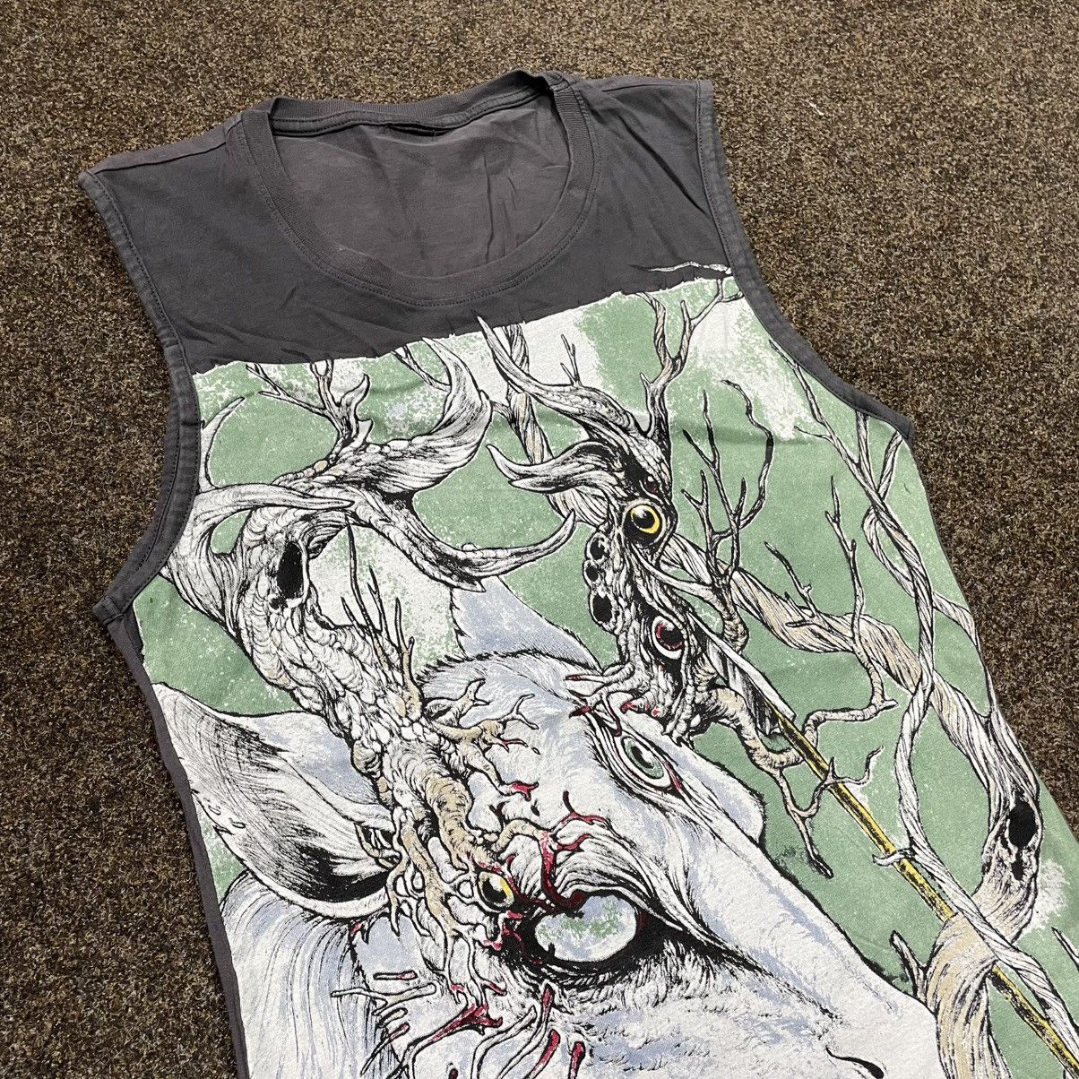 Vintage Vintage Y2K Goth Graphic Tank Top Sleeveless Tee Black S Size US S / EU 44-46 / 1 - 3 Thumbnail