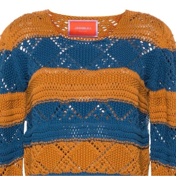 La DoubleJ LA DoubleJ Orange and Blue Fringe Sweater L Size L / US 10 / IT 46 - 4 Thumbnail