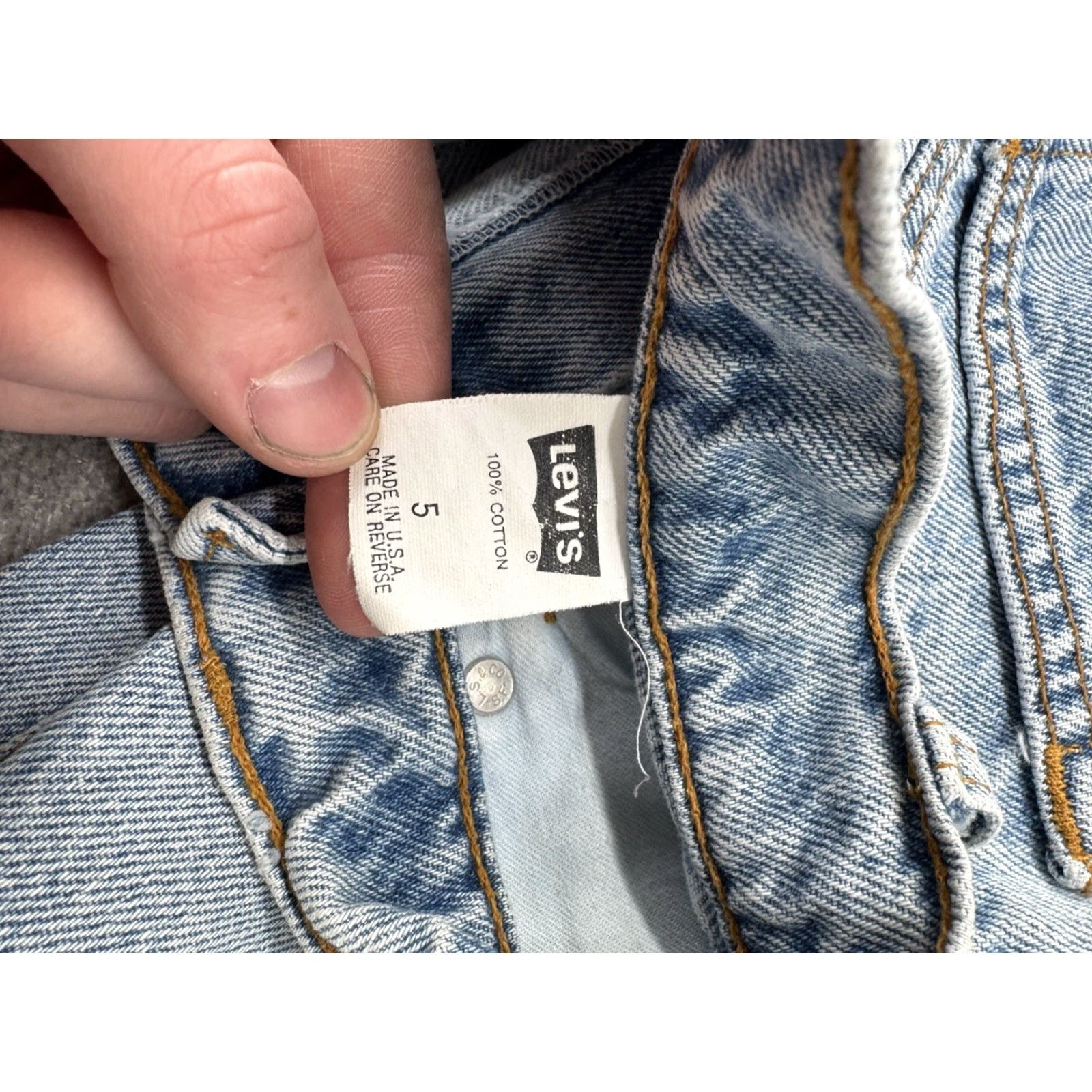 Levi's VINTAGE Levi's 17512-0291 Jeans Womens 5 Blue Denim High Waisted 24x28 Made In USA Size 27" / US 4 / IT 40 - 7 Thumbnail
