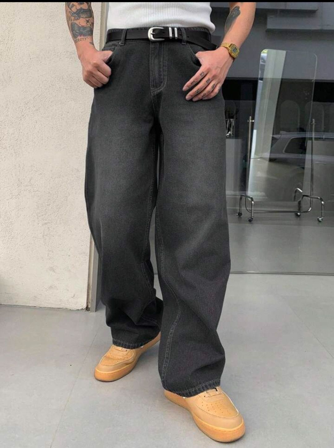 Japanese Brand × Jean Solid Simple Color Jeans sh Size US 31 - 5 Thumbnail