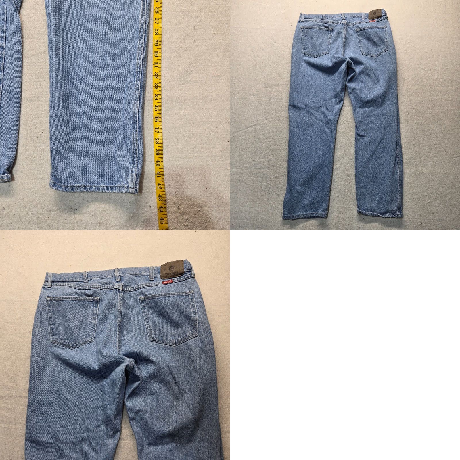 Wrangler Wrangler Jeans Blue Denim Jean Pants Straight Leg Adult Men's Size 40 x 30 Denim, 5-Pocket, Regular Fit, Blue Wrangler Brand Pants Mens Size US 40 / EU 56 - 8 Thumbnail