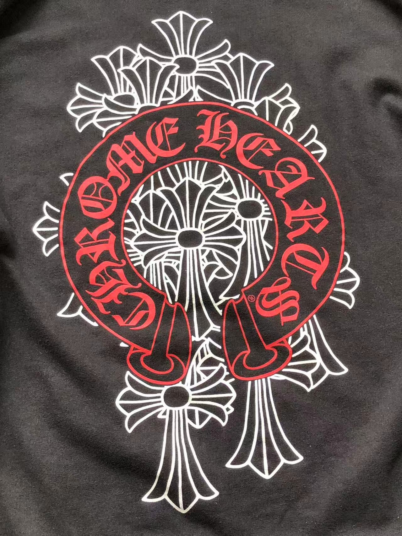 Chrome Hearts Chrome Hearts Red Horseshoe Logo Zip Up Hoodie Size M / US 6-8 / IT 42-44 - 3 Thumbnail