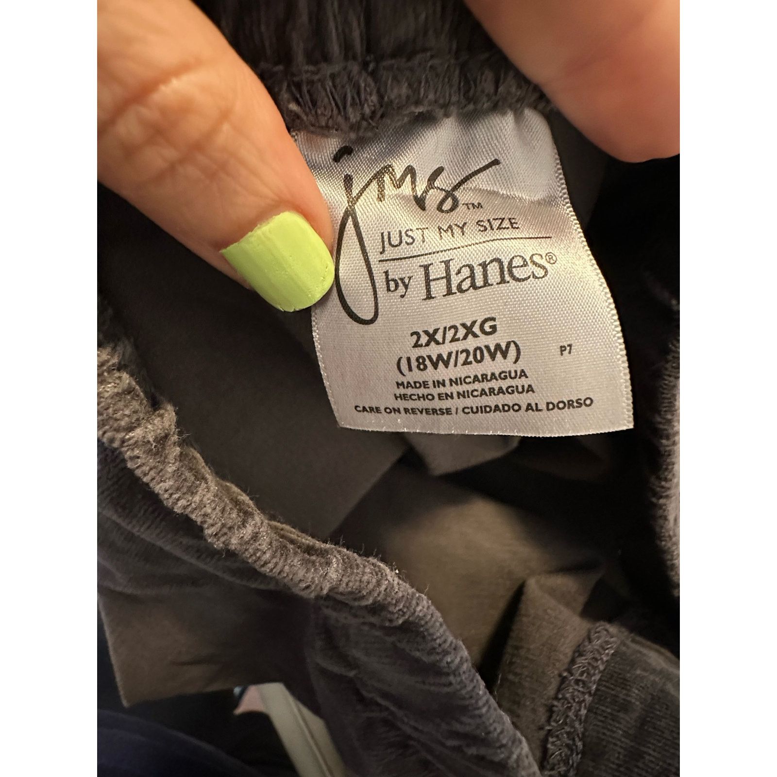 Hanes JMS by Hanes gray corduroy pull on stretch pants size 2X Size 40" / US 18 - 3 Thumbnail