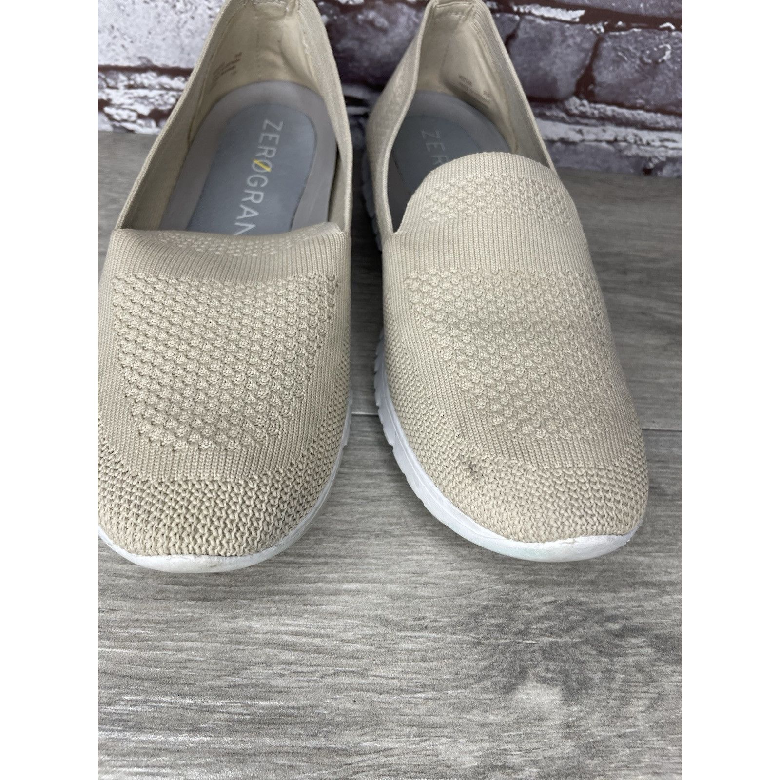 Cole Haan Cole Haan Zerogrand Stitchlite Beige Knit Slip On Sneakers W Size US 9.5 / IT 39.5 - 6 Thumbnail