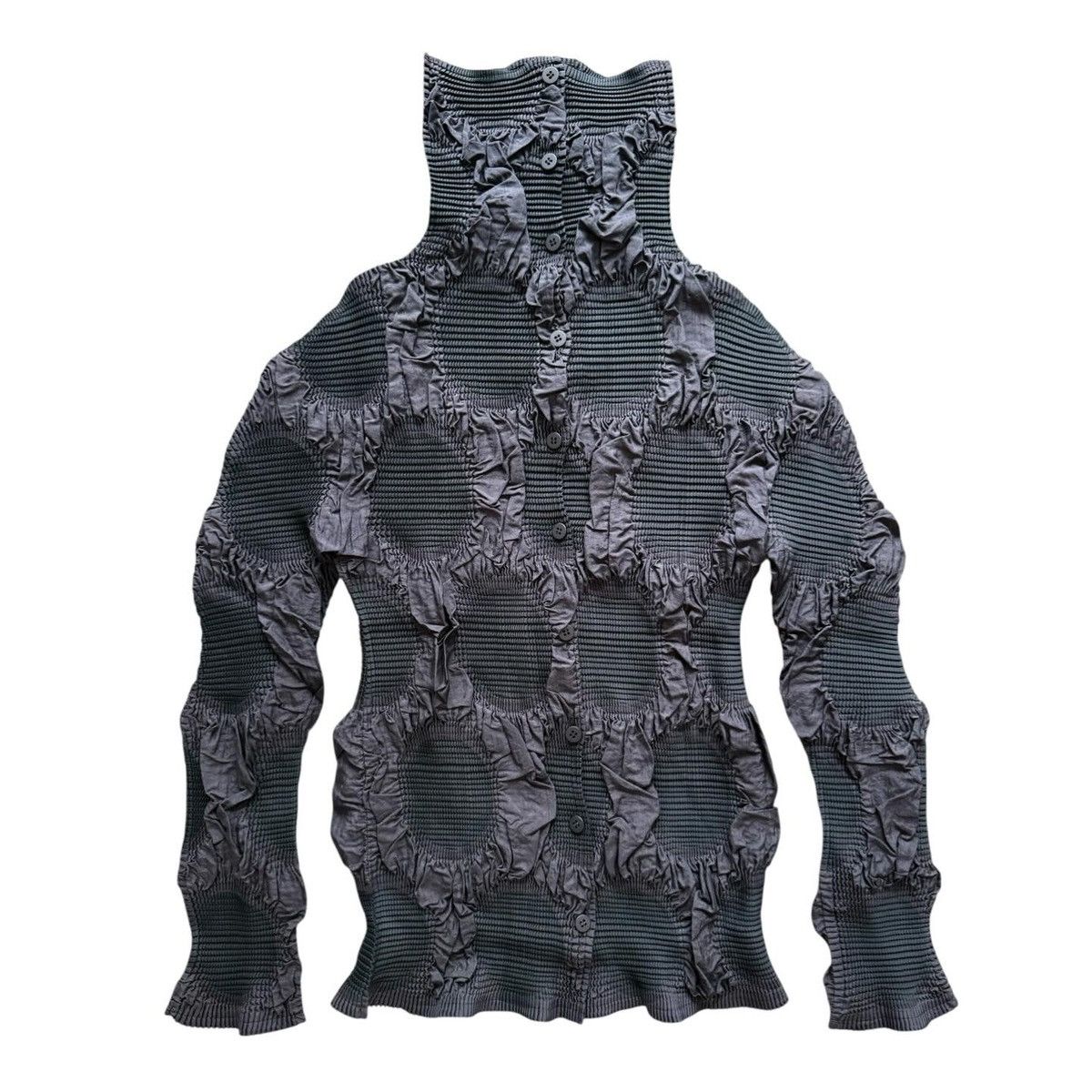 ISSEY MIYAKE　FETE　ドット　 ジャケット 　プリーツ　3 イッセイミヤケフェット 古着通販