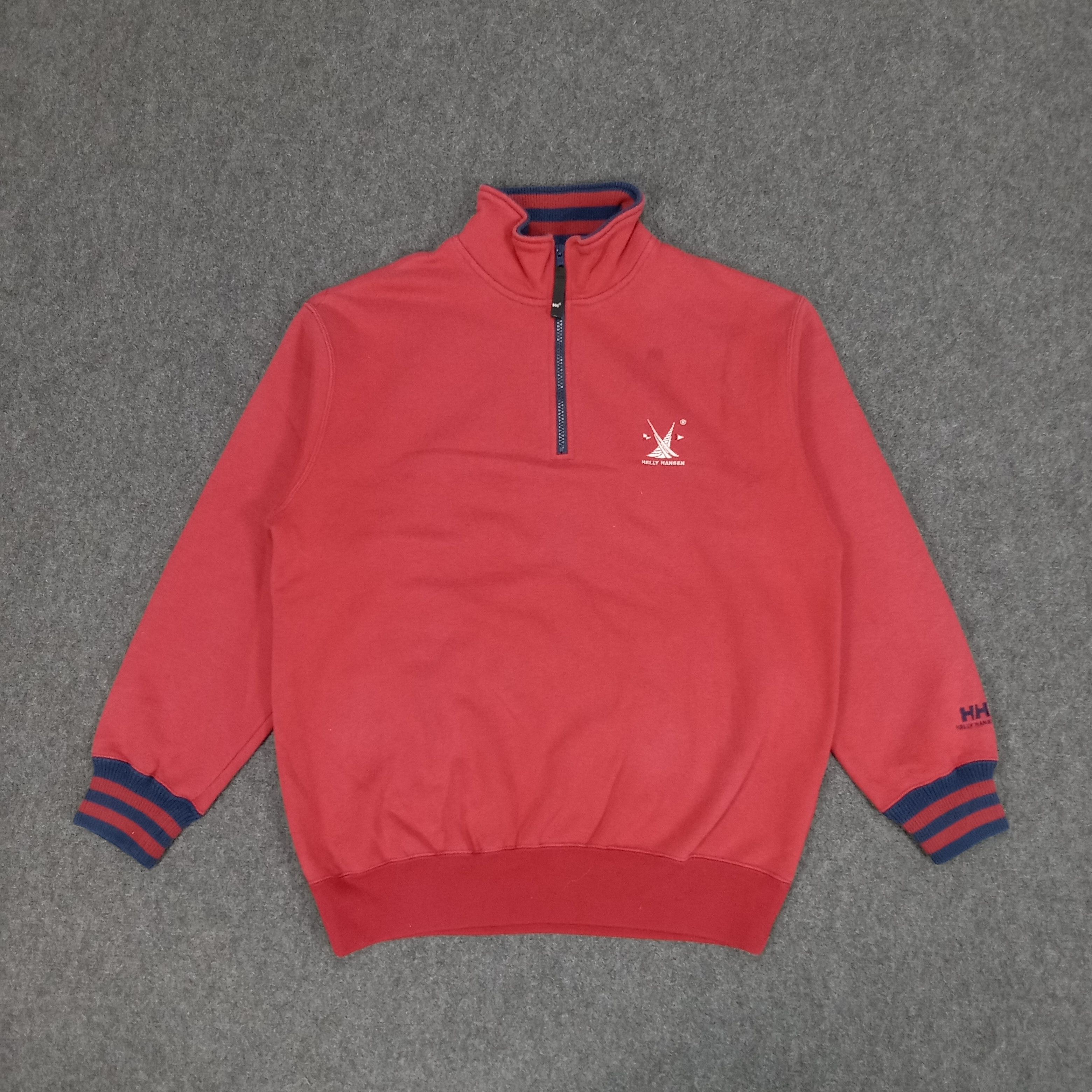 Helly Hansen × Vintage Helly Hansen Outdoor Style Half Zipper Sweatshirts Size US L / EU 52-54 / 3 - 1 Thumbnail