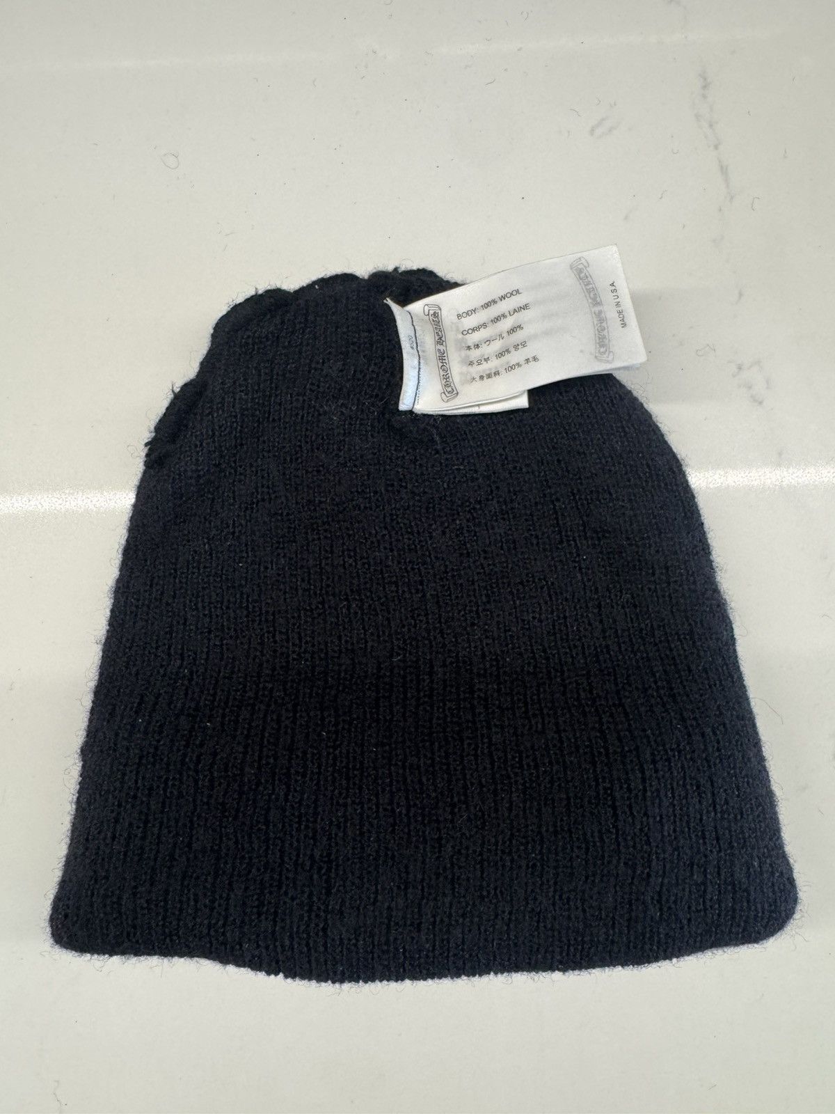 Chrome Hearts Chrome Hearts Horseshoe Embroidered Wool Beanie – Black Size ONE SIZE - 4 Thumbnail