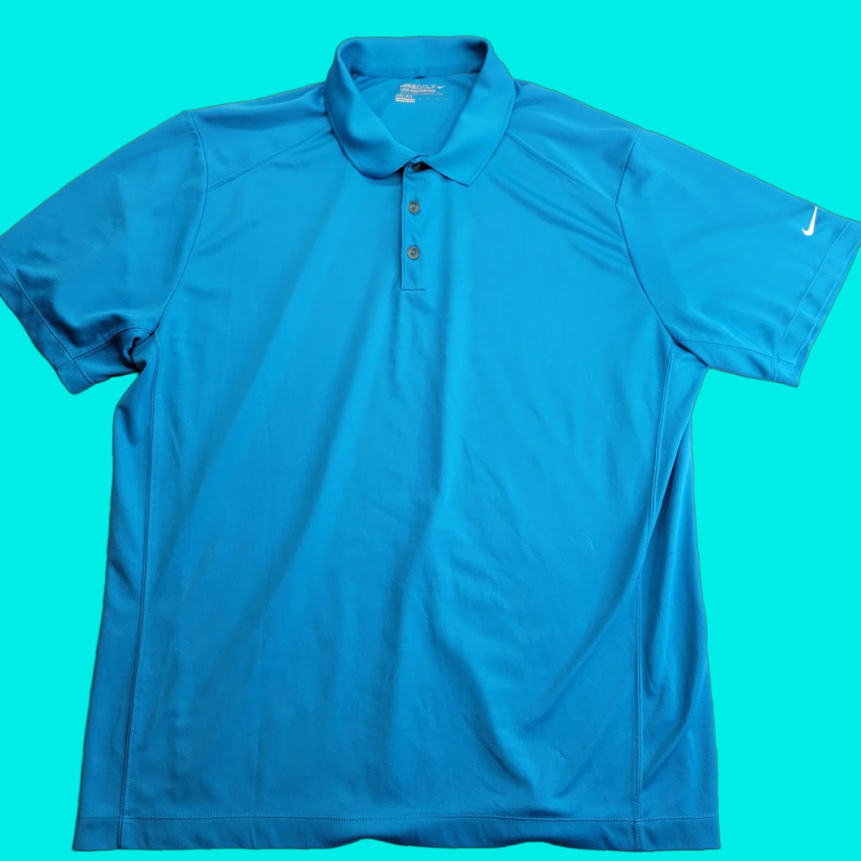 Nike Nike Golf Polo Shirt Mens 2XL Blue Dri-FIT Tour Performance Swoosh Short Sleeve Size US XXL / EU 58 / 5 - 1 Thumbnail