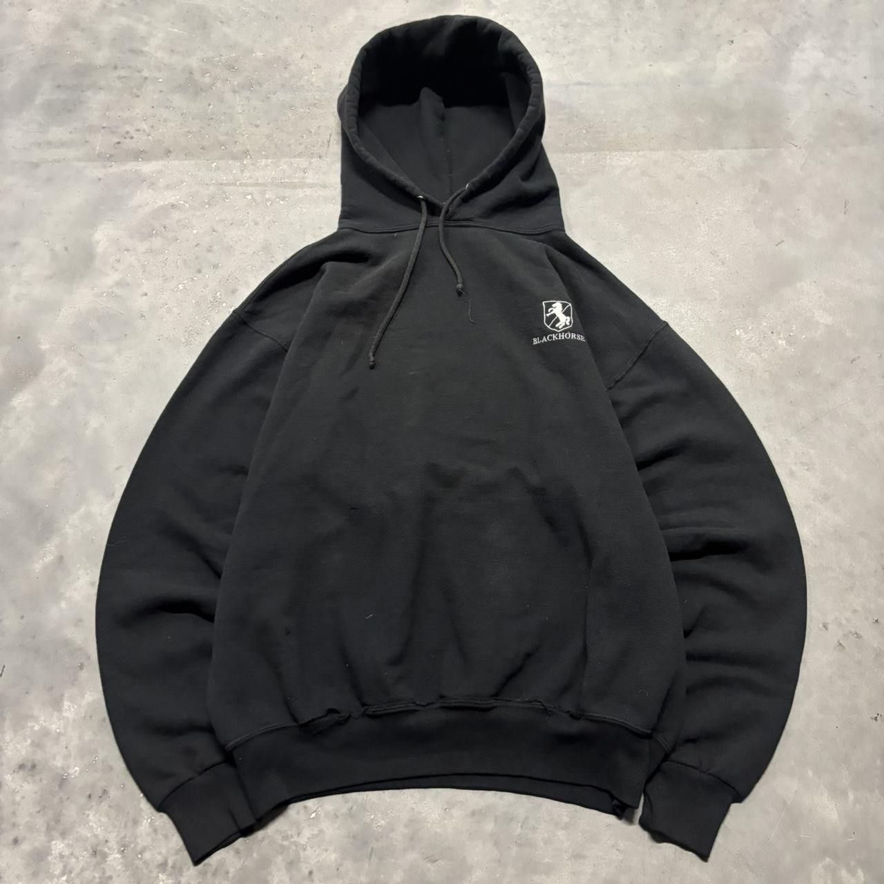 Japanese Brand × Vintage Crazy Vintage Y2K/2000s Black Essential Streetwear Minimal Hoodie! Size US M / EU 48-50 / 2 - 1 Thumbnail