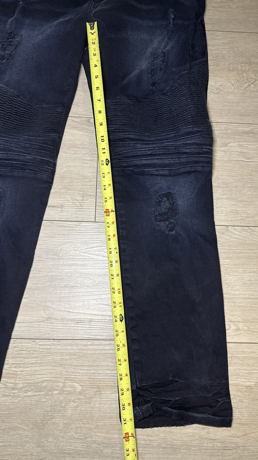 Robins Jeans Y2K 2000s Robin’s Biker Jeans Slim Straight Indigo Black Size US 38 / EU 54 - 9 Thumbnail