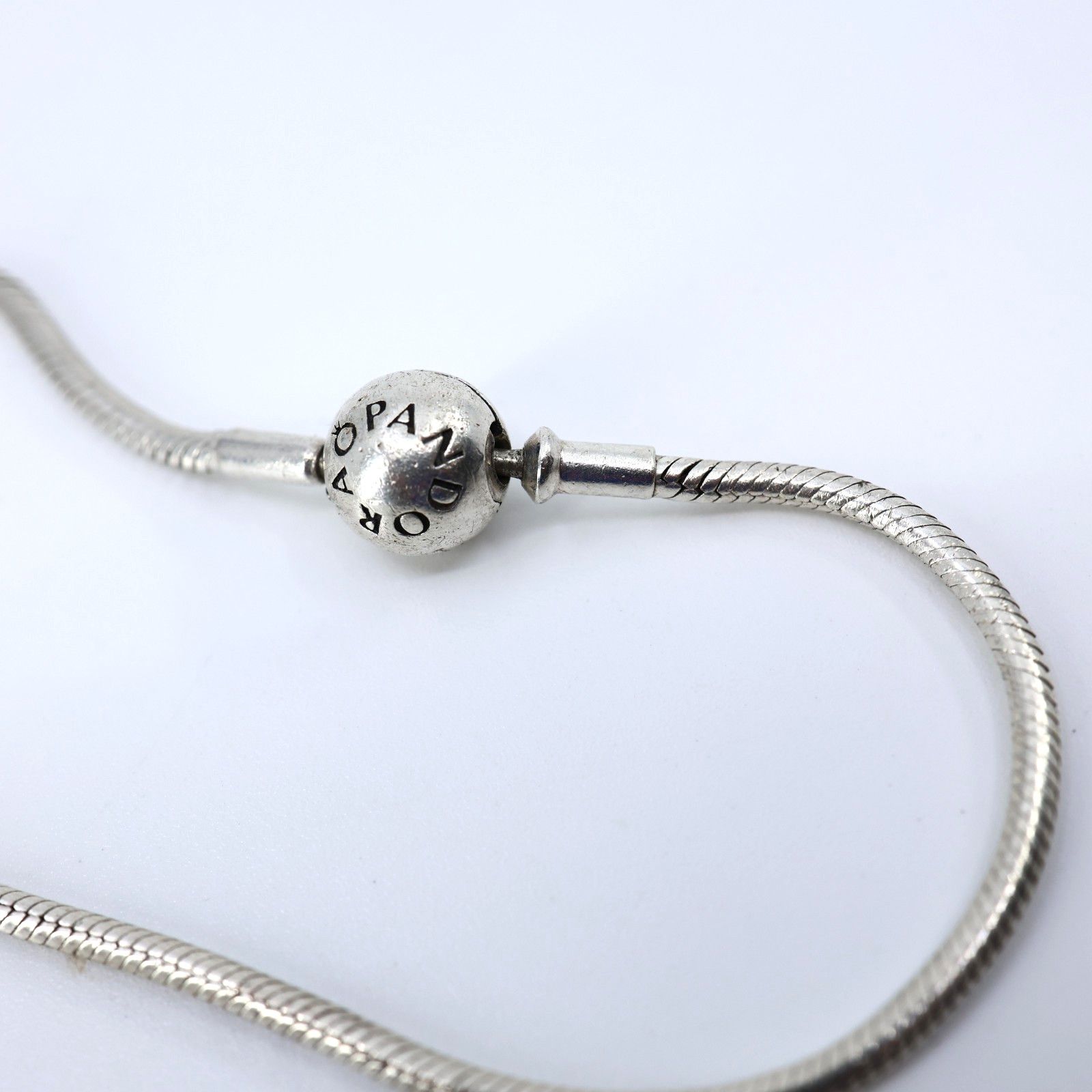 pandora Pandora 925 Sterling Silver Signature Smooth Clasp Bracelet Size ONE SIZE - 2 Thumbnail