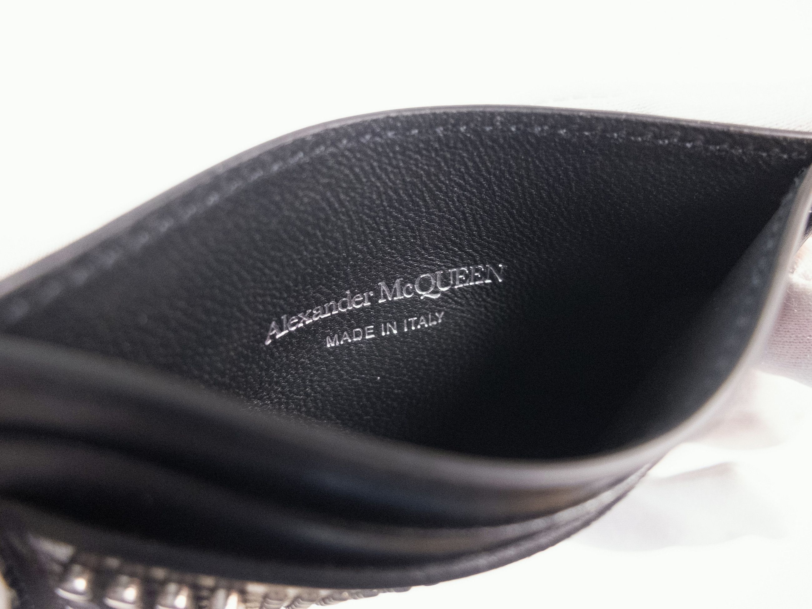 Alexander McQueen ALEXANDER MCQUEEN black leather studded card holder q Size ONE SIZE - 5 Thumbnail