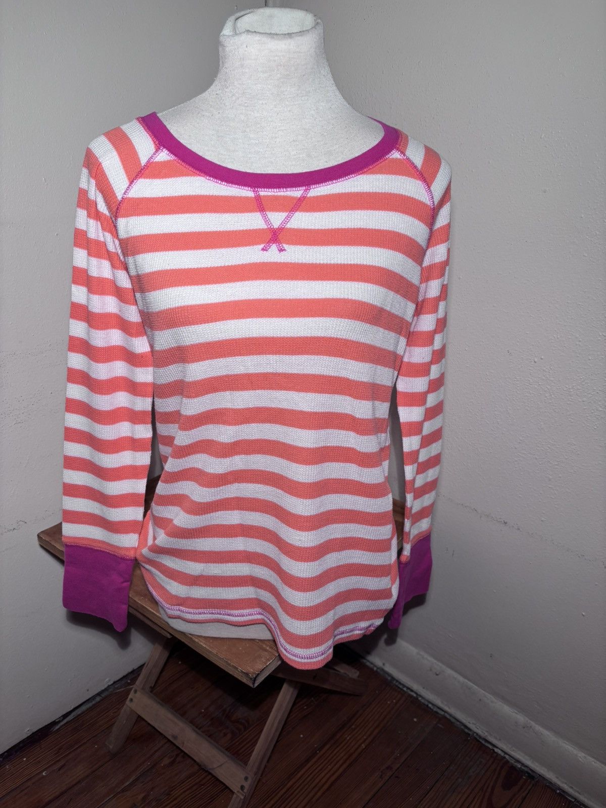 JCPenney JCPenny Thermal Striped Top Size M / US 6-8 / IT 42-44 - 1 Thumbnail