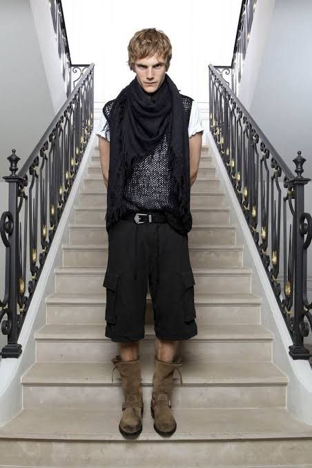 Le Grande Bleu (L.G.B.) Unknwn scarf mesh decarnin style runway Size ONE SIZE - 2 Thumbnail