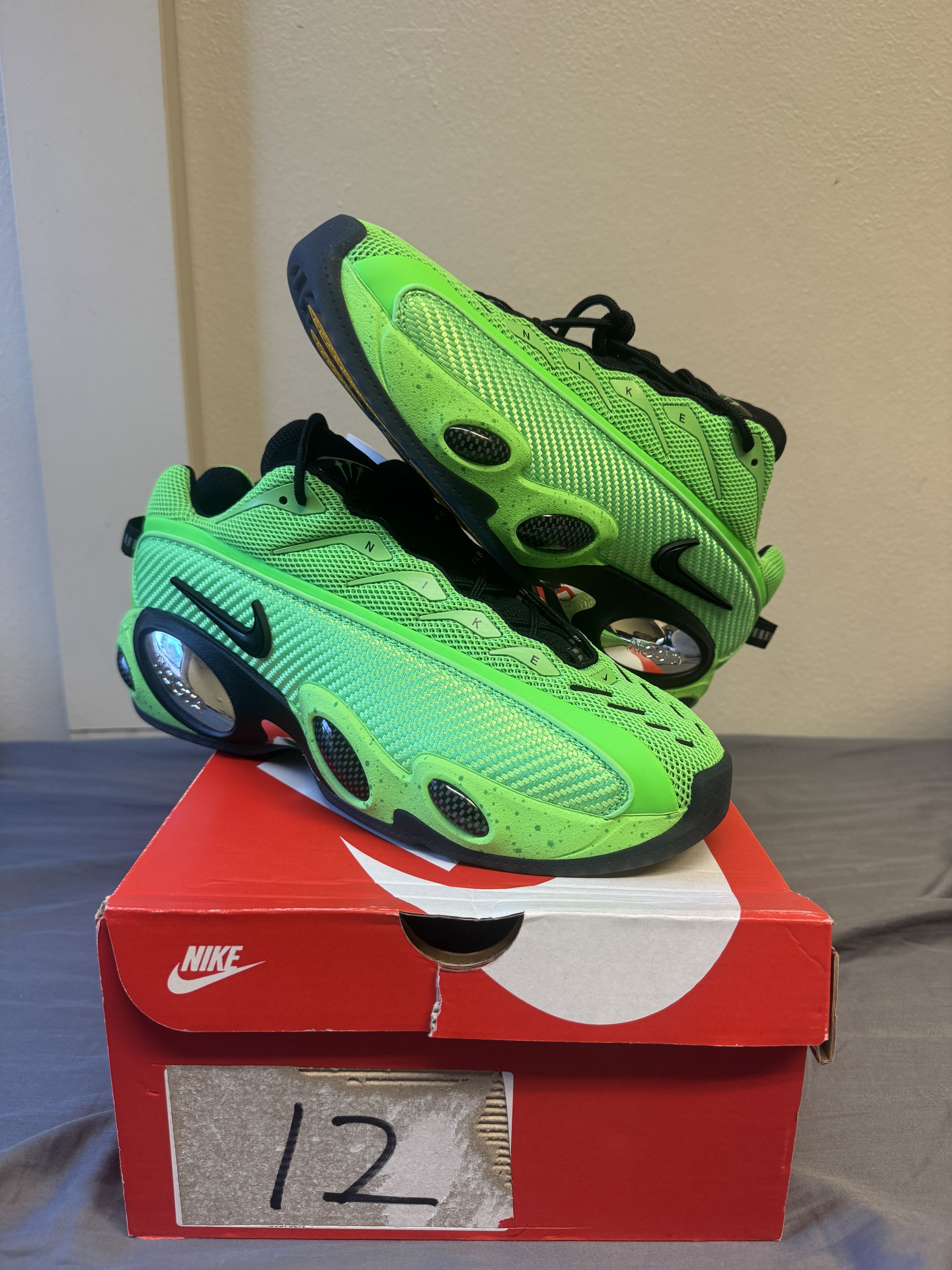 NOCTA × Nike NIKE NOCTA GLIDE EYBL PE SLIME GREEN SAMPLE UNRELEASED Size US 12 / EU 45 - 1 Thumbnail