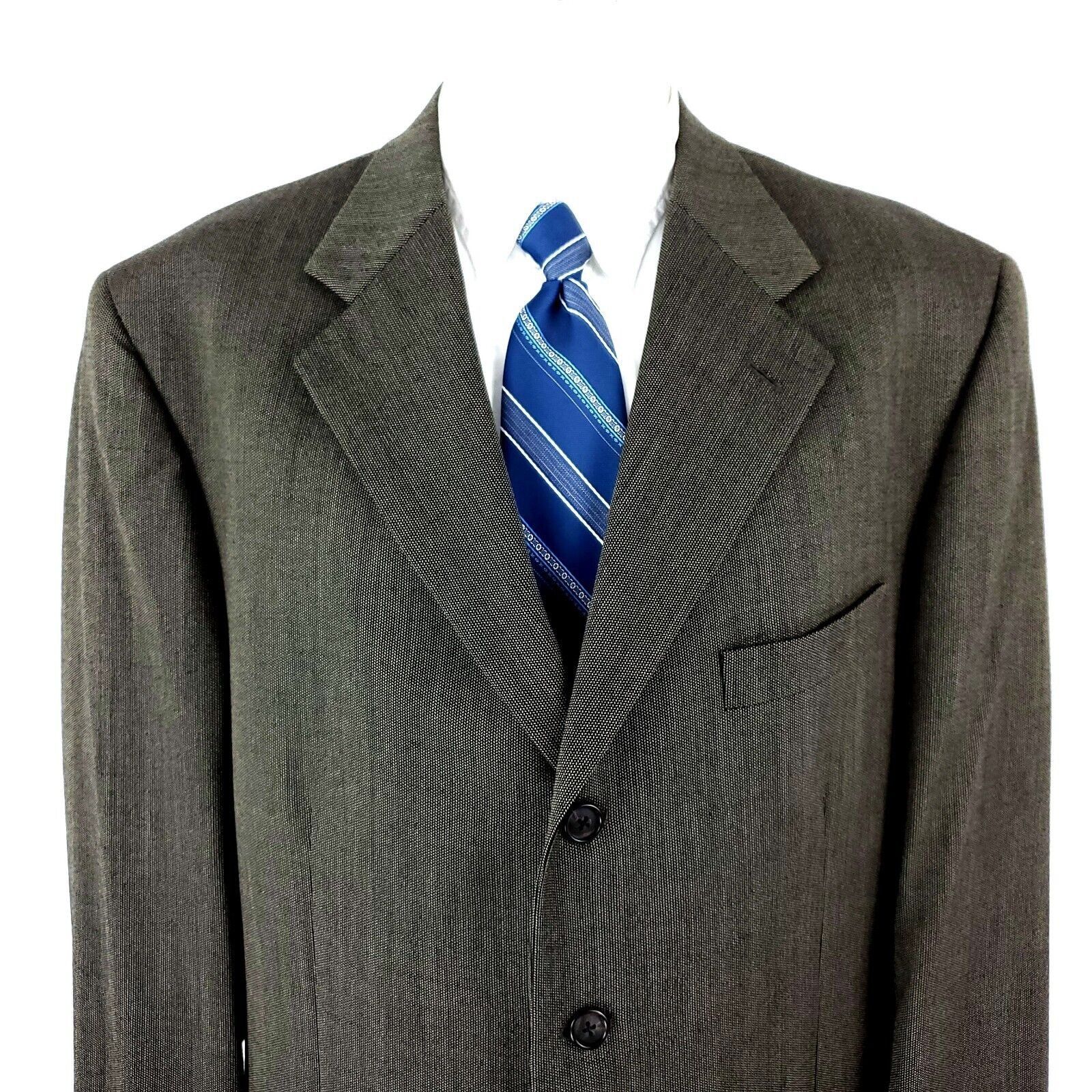 Monsieur Givenchy Worsted Wool 4 Button Sport Coat 46L Brown