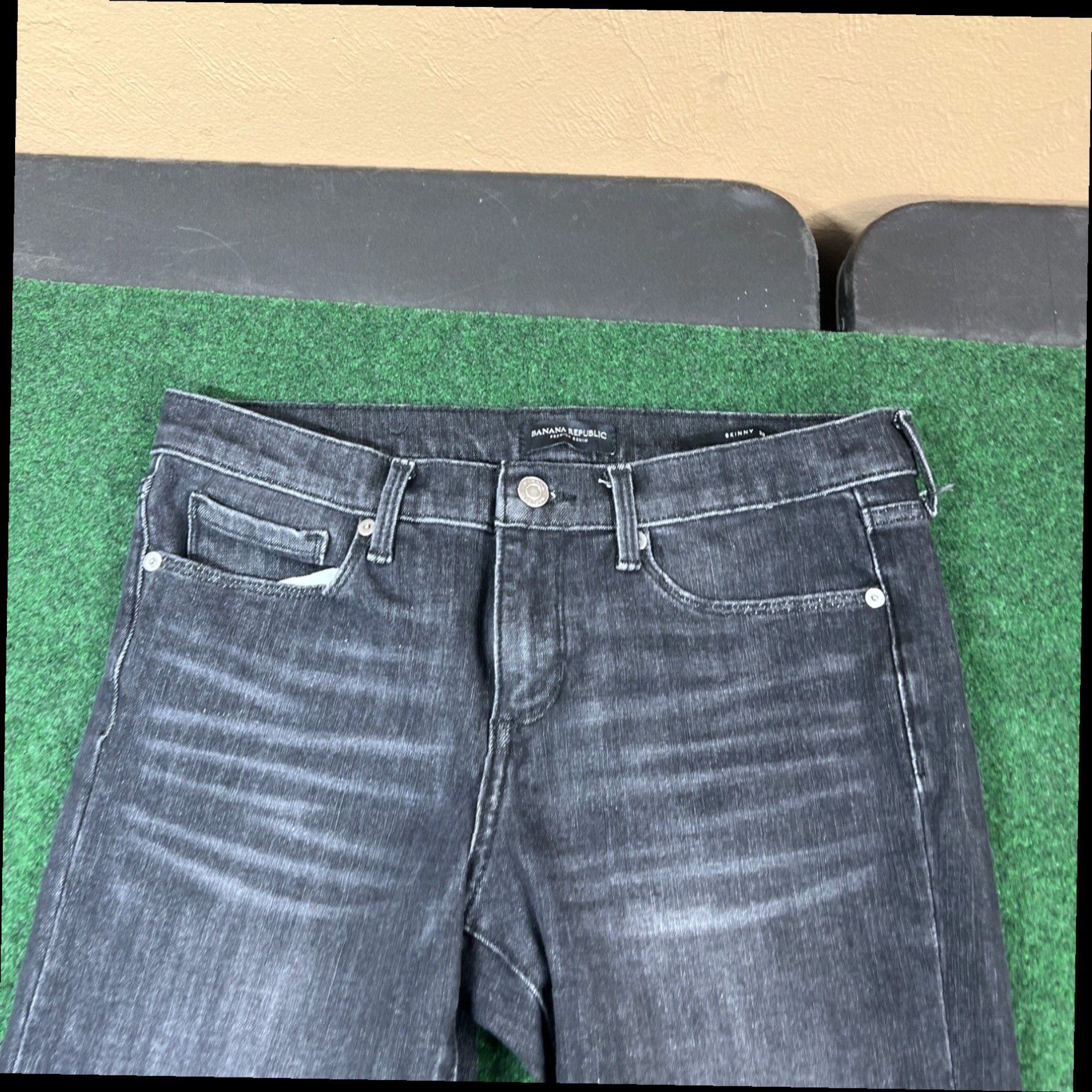 Banana Republic Banana Republic Skinny Jeans Womens 28 Black Premium Denim Ankle Stretch 28x27 Size 28" / US 6 / IT 42 - 2 Thumbnail