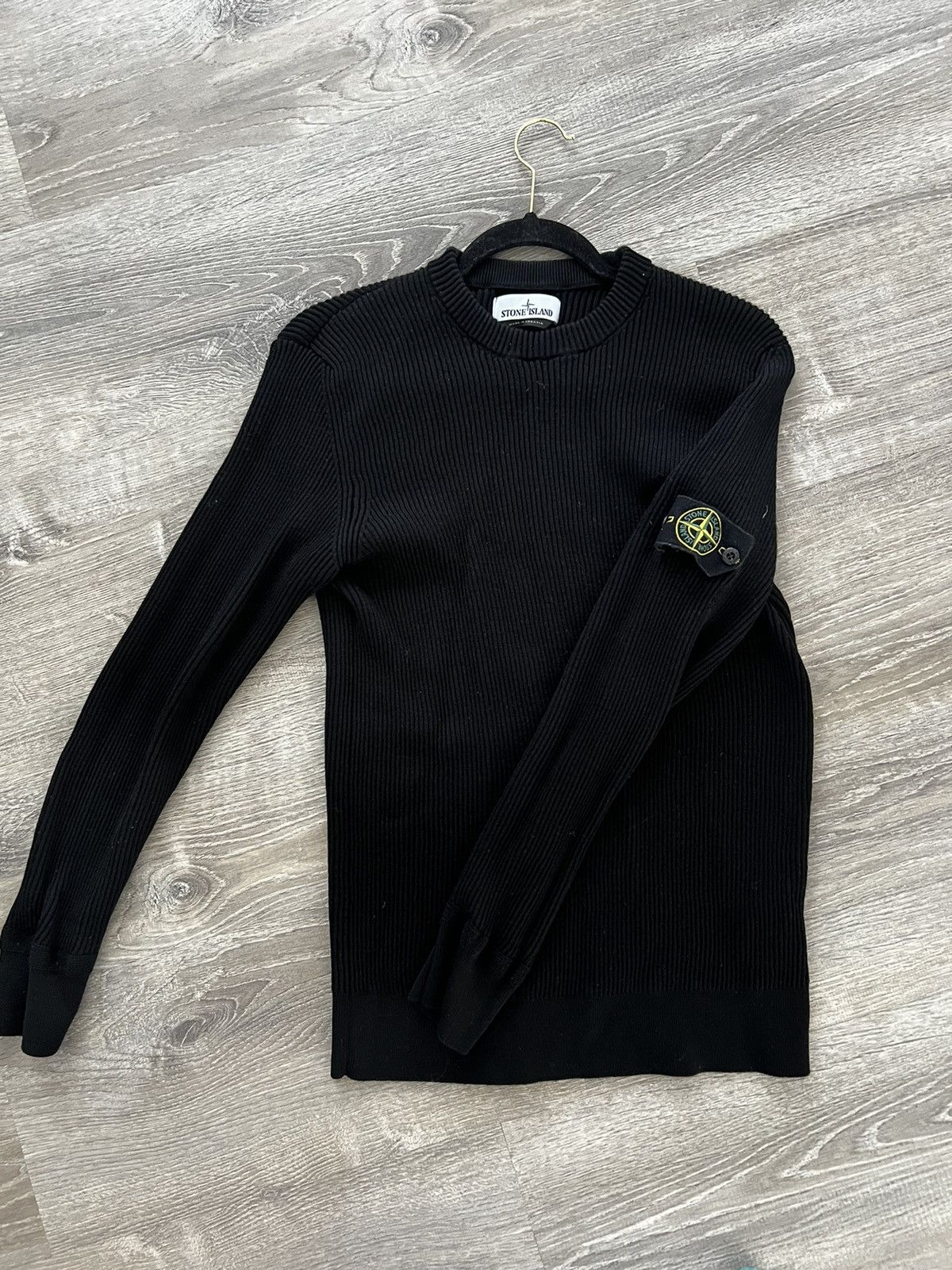 image of Stone Island Knit Sweater in Black, Men's (Size XL)