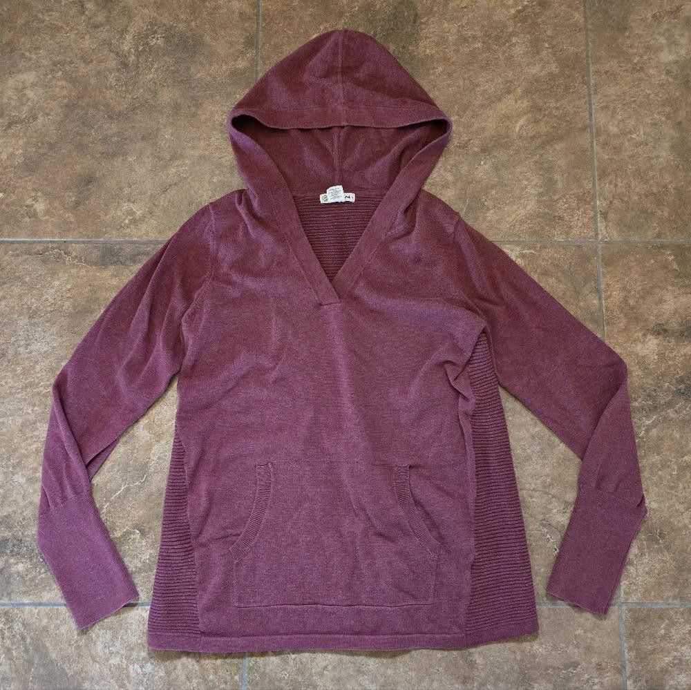 Designer Dark Burgundy DAKINI Hooded Long Sleeve Size L / US 10 / IT 46 - 1 Thumbnail