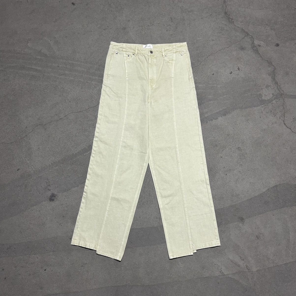 Vuja De Vuja Dé Diviser inside-out denim trousers | Grailed