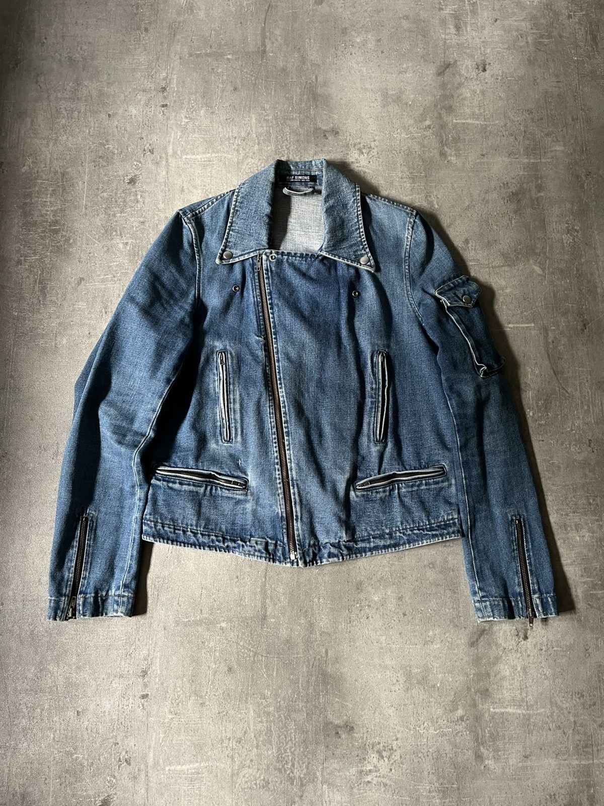 Raf Simons Raf Simons A/W 05-06 Denim Rider Jacket Archival Sample Size US M / EU 48-50 / 2 - 10 Thumbnail
