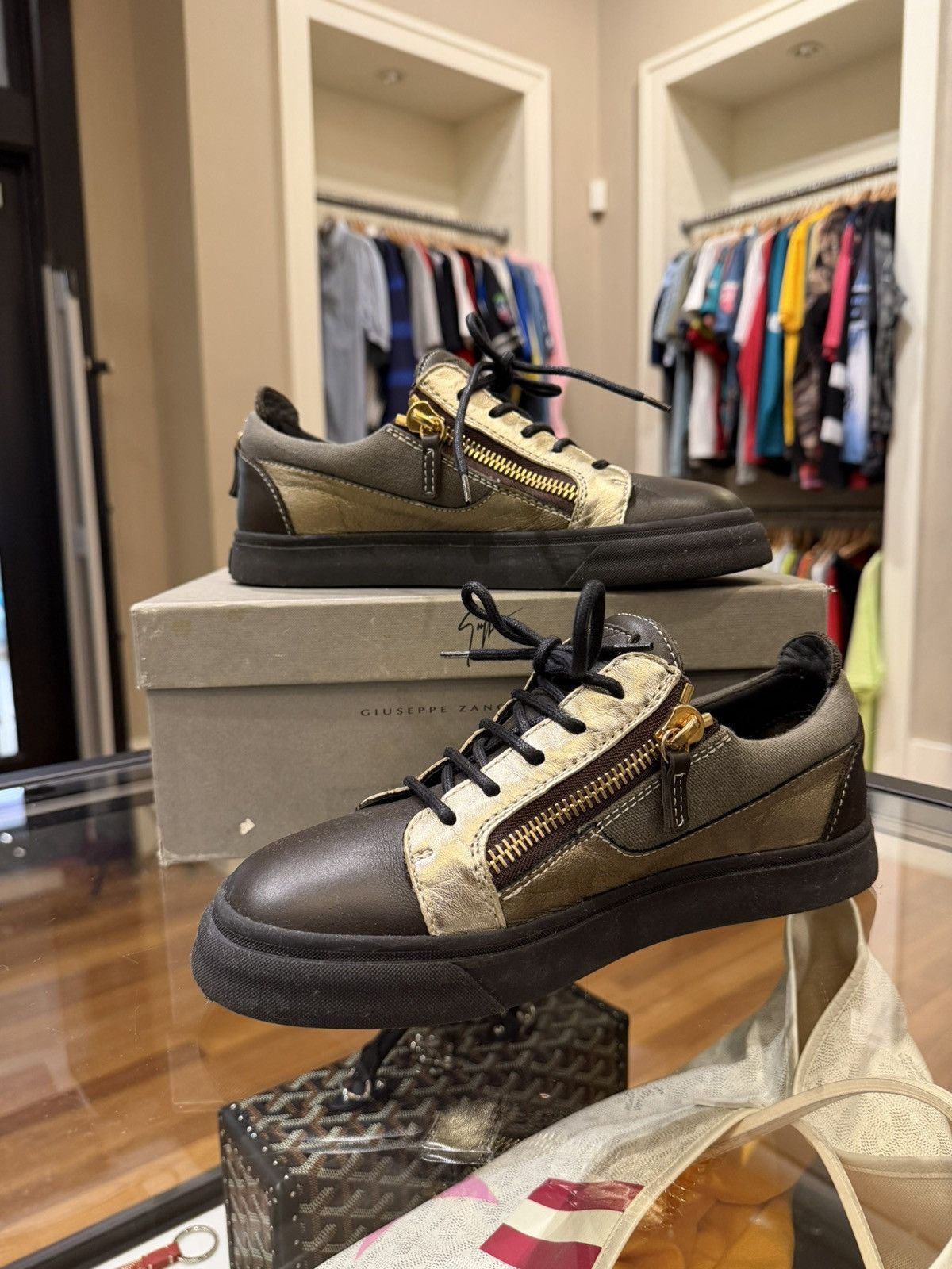 Giuseppe Zanotti Giuseppe Zanotti Frankie Low Top Leather Sneaker Size US 8 / IT 38 - 2 Thumbnail