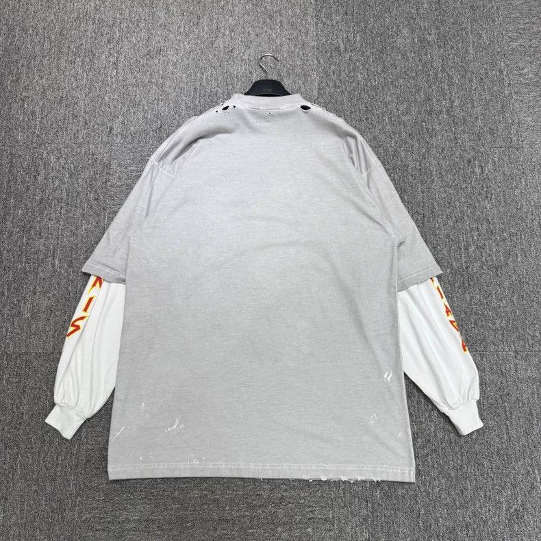Balenciaga Balenciaga Balenciaga Letter Print Layered TShirt -2507 Size US M / EU 48-50 / 2 - 2 Thumbnail