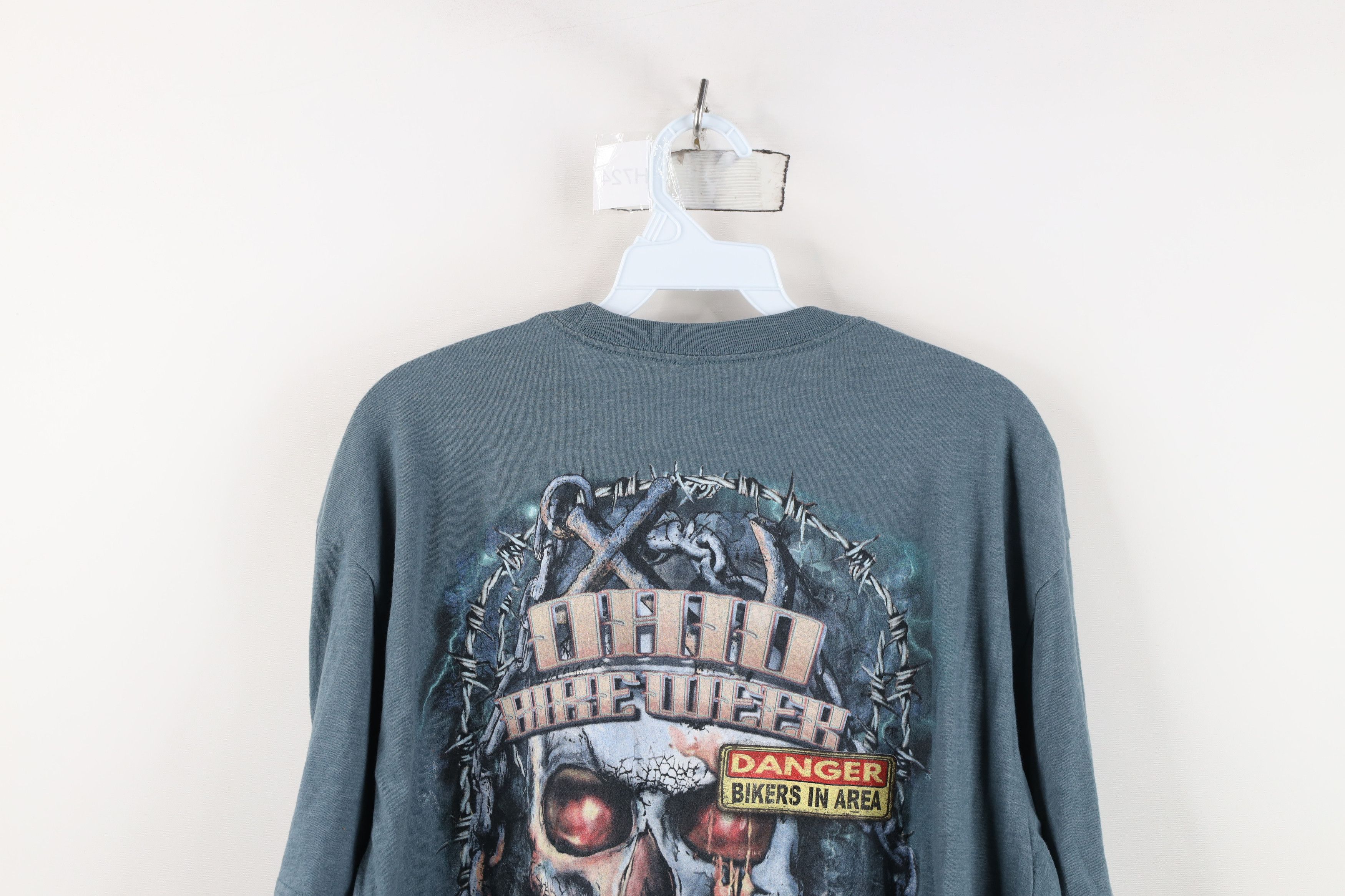 Vintage Vintage Y2K Streetwear Motorcycle Skull Skeleton T-Shirt Size US XL / EU 56 / 4 - 13 Thumbnail