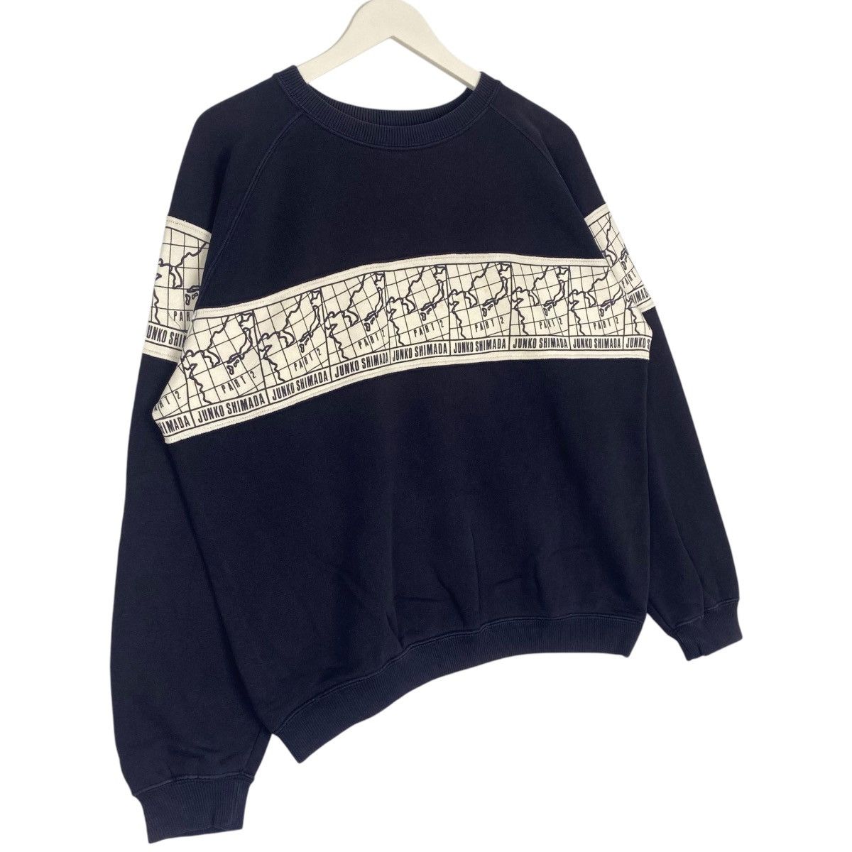 Vintage Vintage 90s Junko Shimada Sweatshirt Crewneck Blue/White M Size US M / EU 48-50 / 2 - 3 Thumbnail