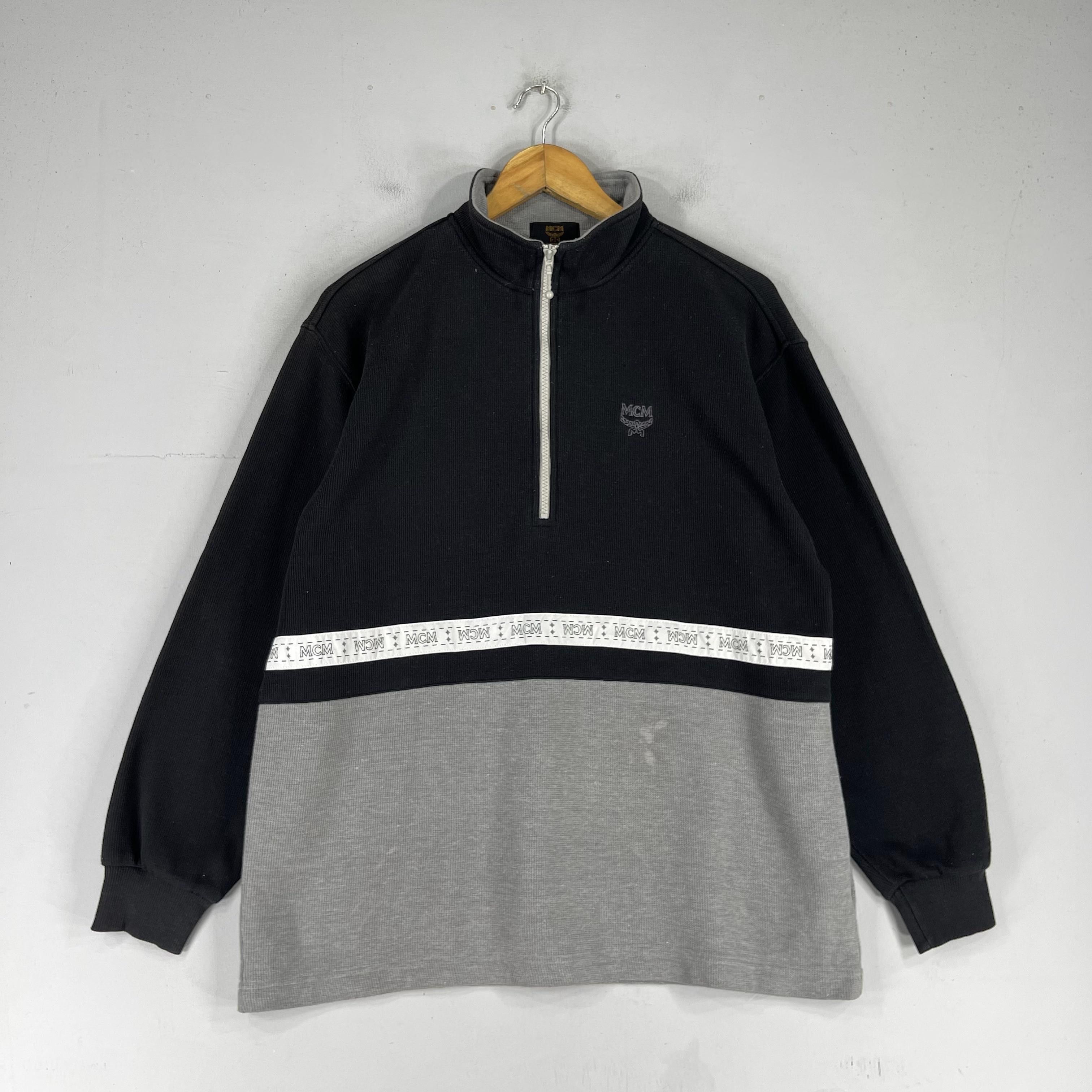 Designer × MCM × Vintage Vintage 1990s MCM Legere Half Zipper Sweater Size US L / EU 52-54 / 3 - 5 Thumbnail