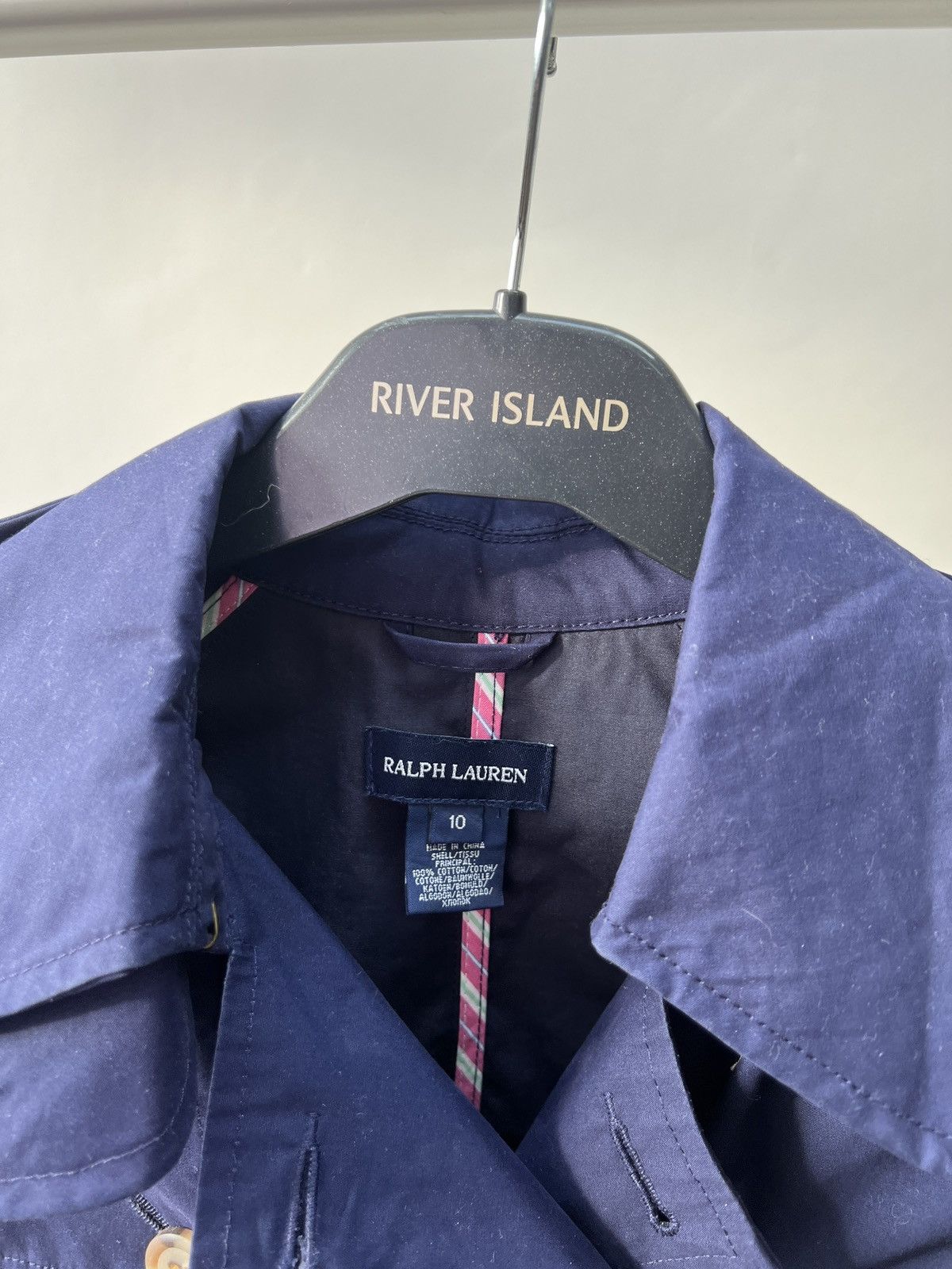 Ralph Lauren Vintage Ralph Lauren Girls Navy Blue Trench Coat Size XXS / US 00 / IT 34 - 9 Thumbnail